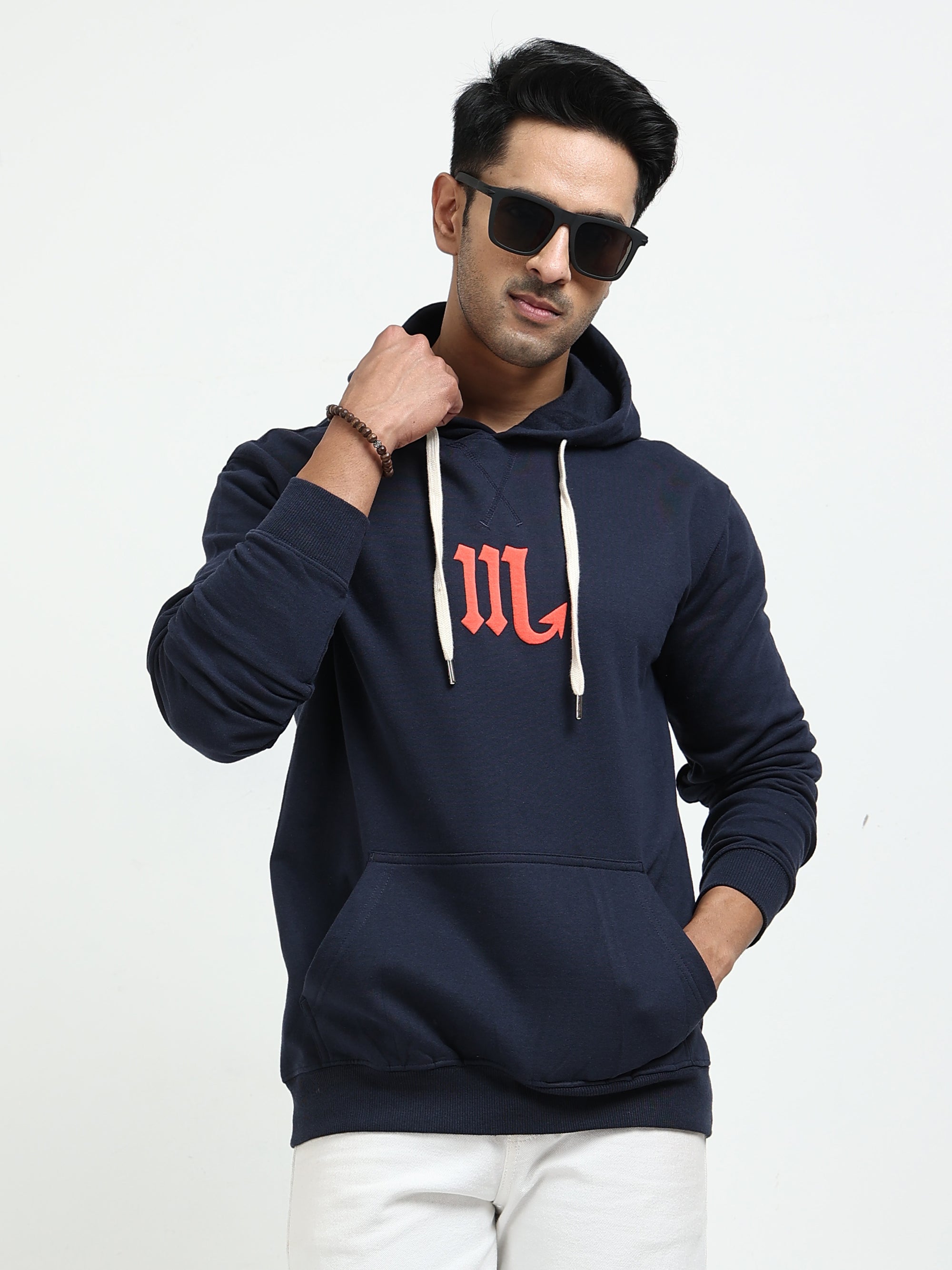 Navy Blue Hoodie Bio Wash Fleece