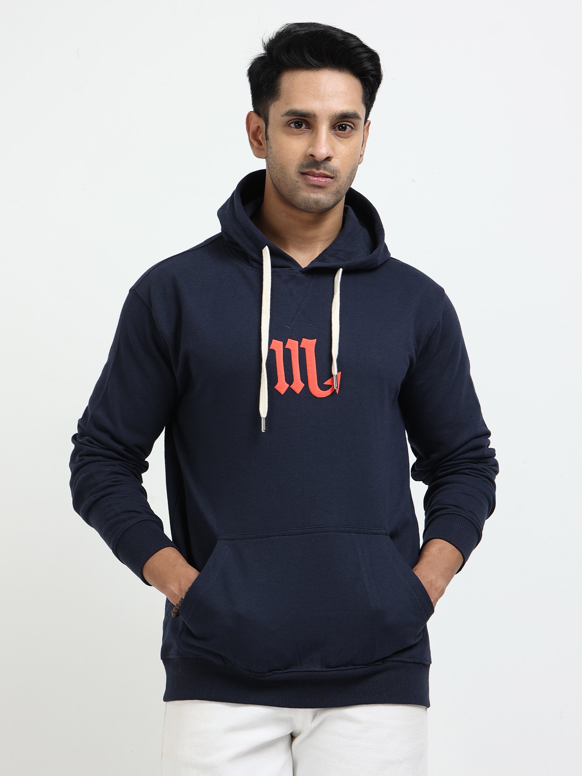 Navy Blue Hoodie Bio Wash Fleece
