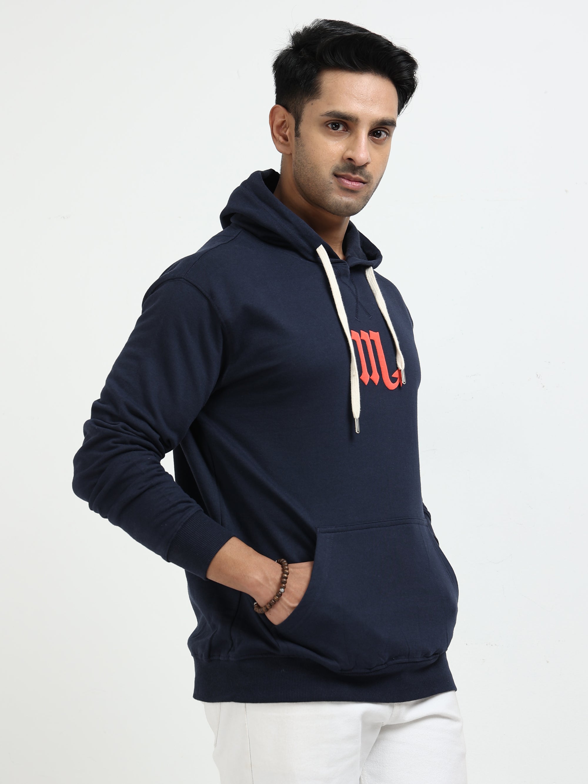 Navy Blue Hoodie Bio Wash Fleece