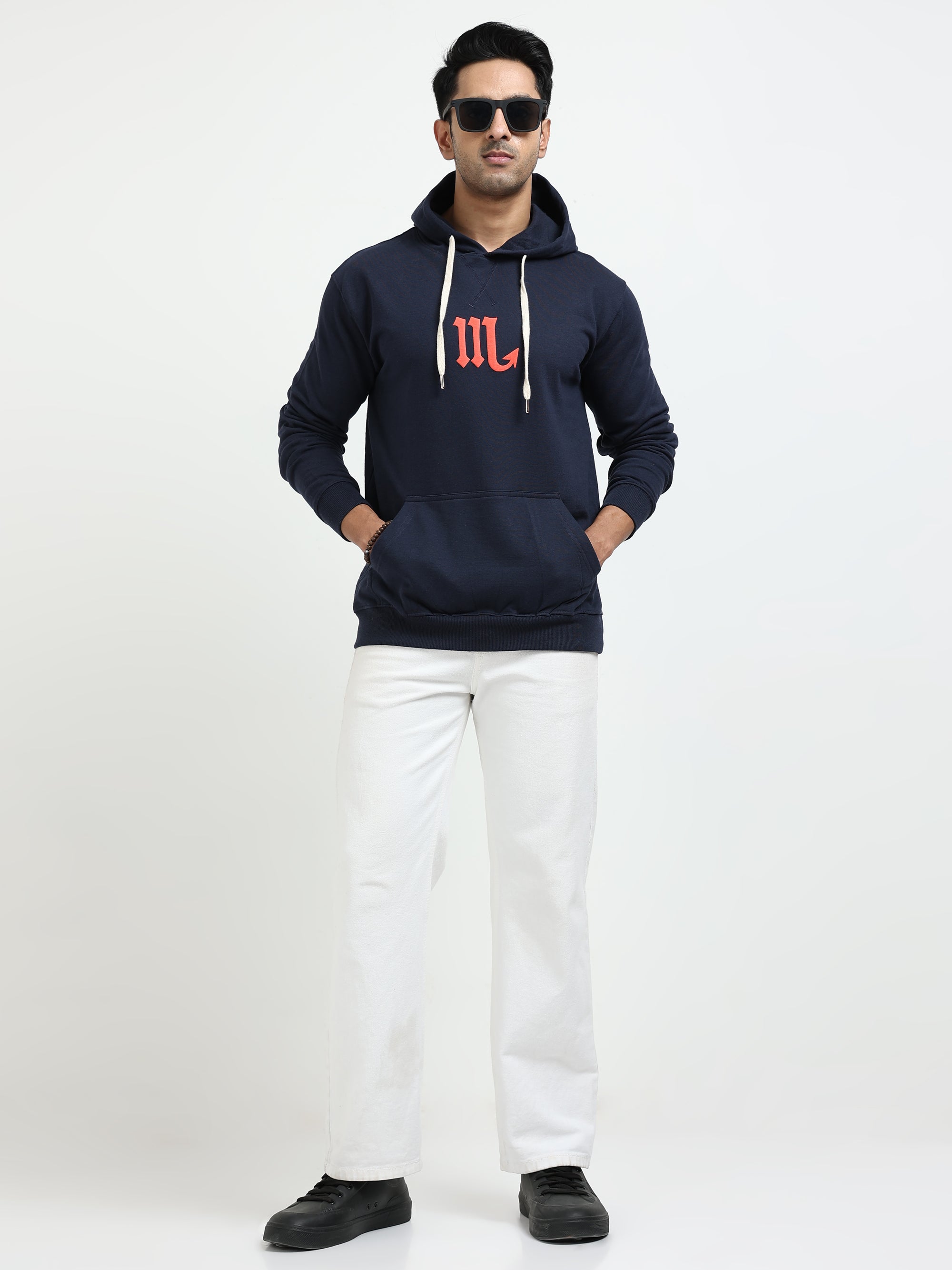 Navy Blue Hoodie Bio Wash Fleece