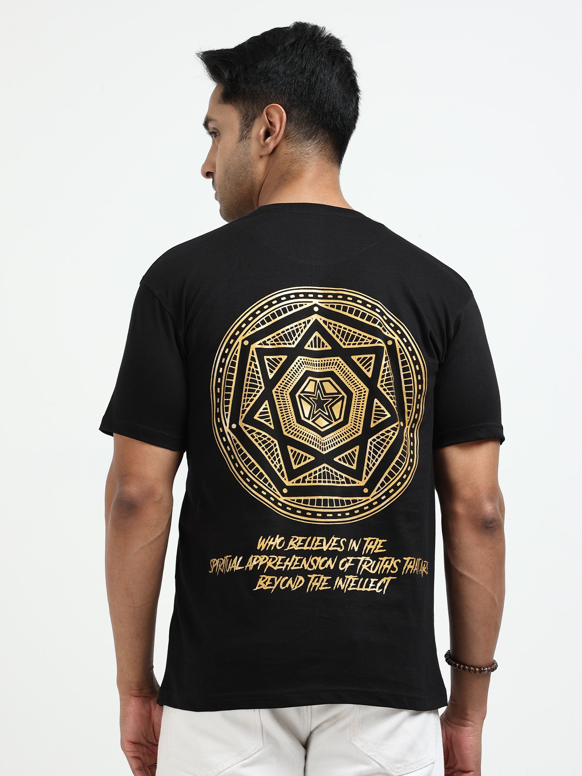 Black Round Neck Bio Wash Single Jersey