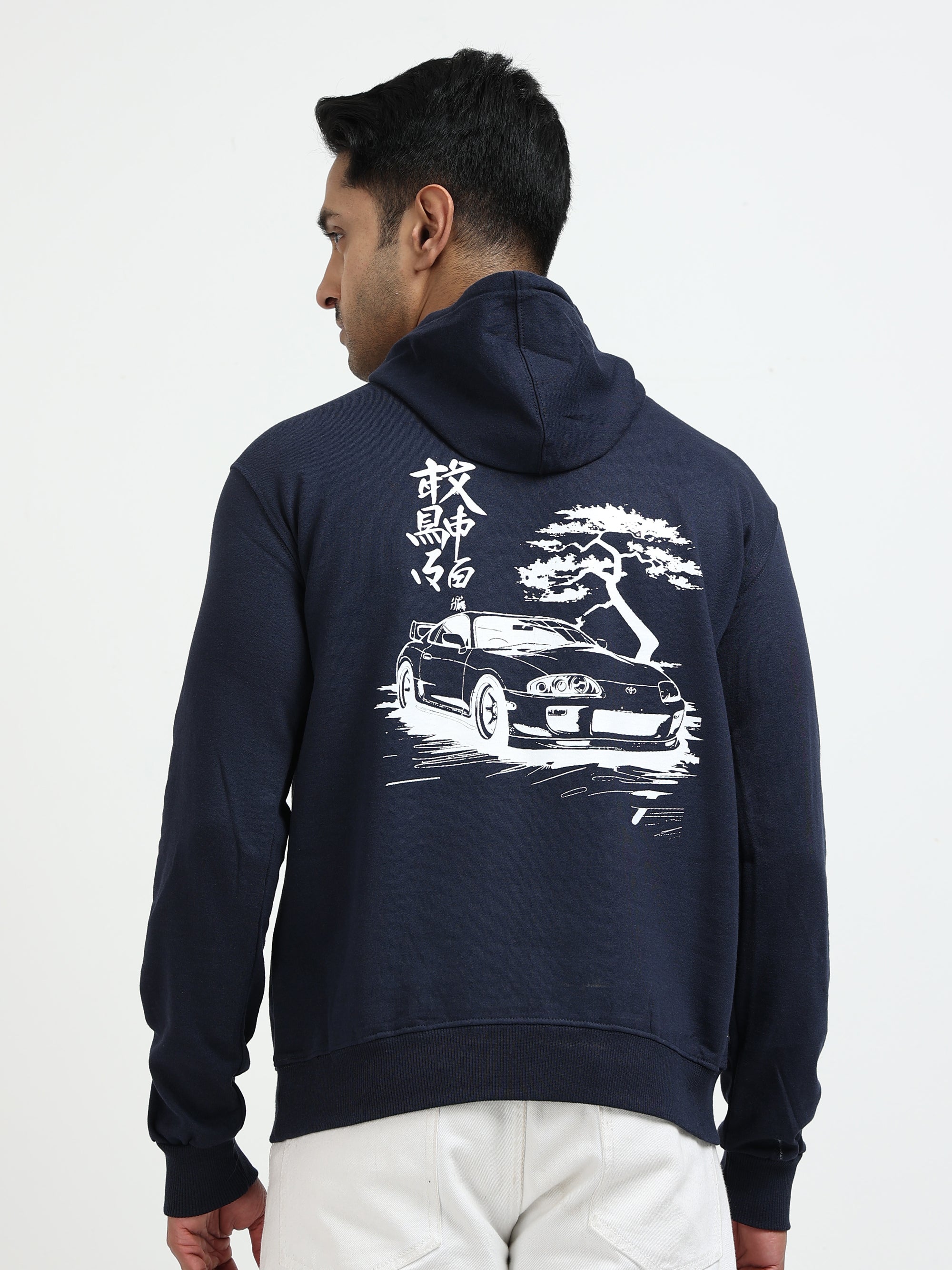 Navy Blue Hoodie Bio Wash Fleece