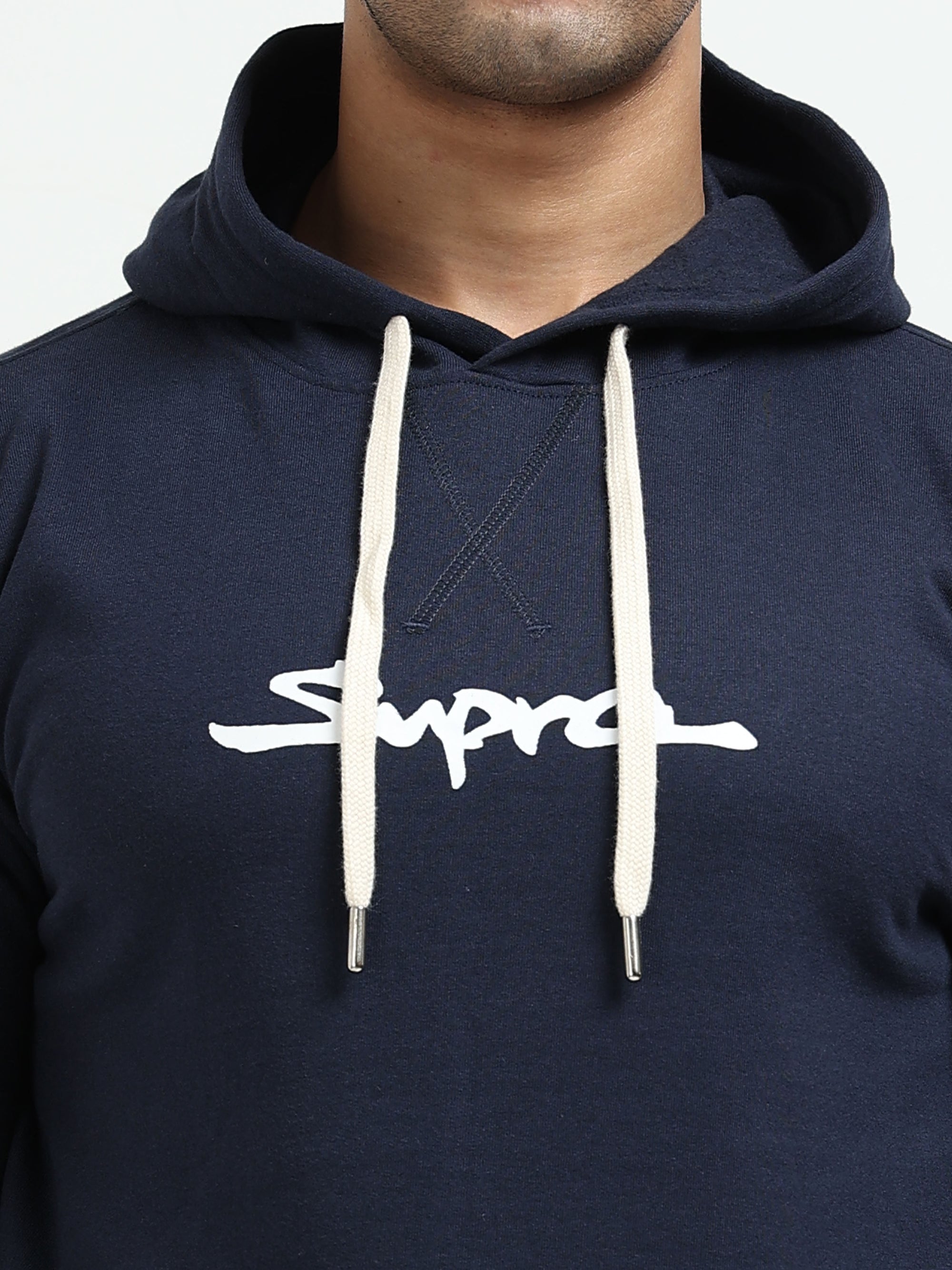 Navy Blue Hoodie Bio Wash Fleece