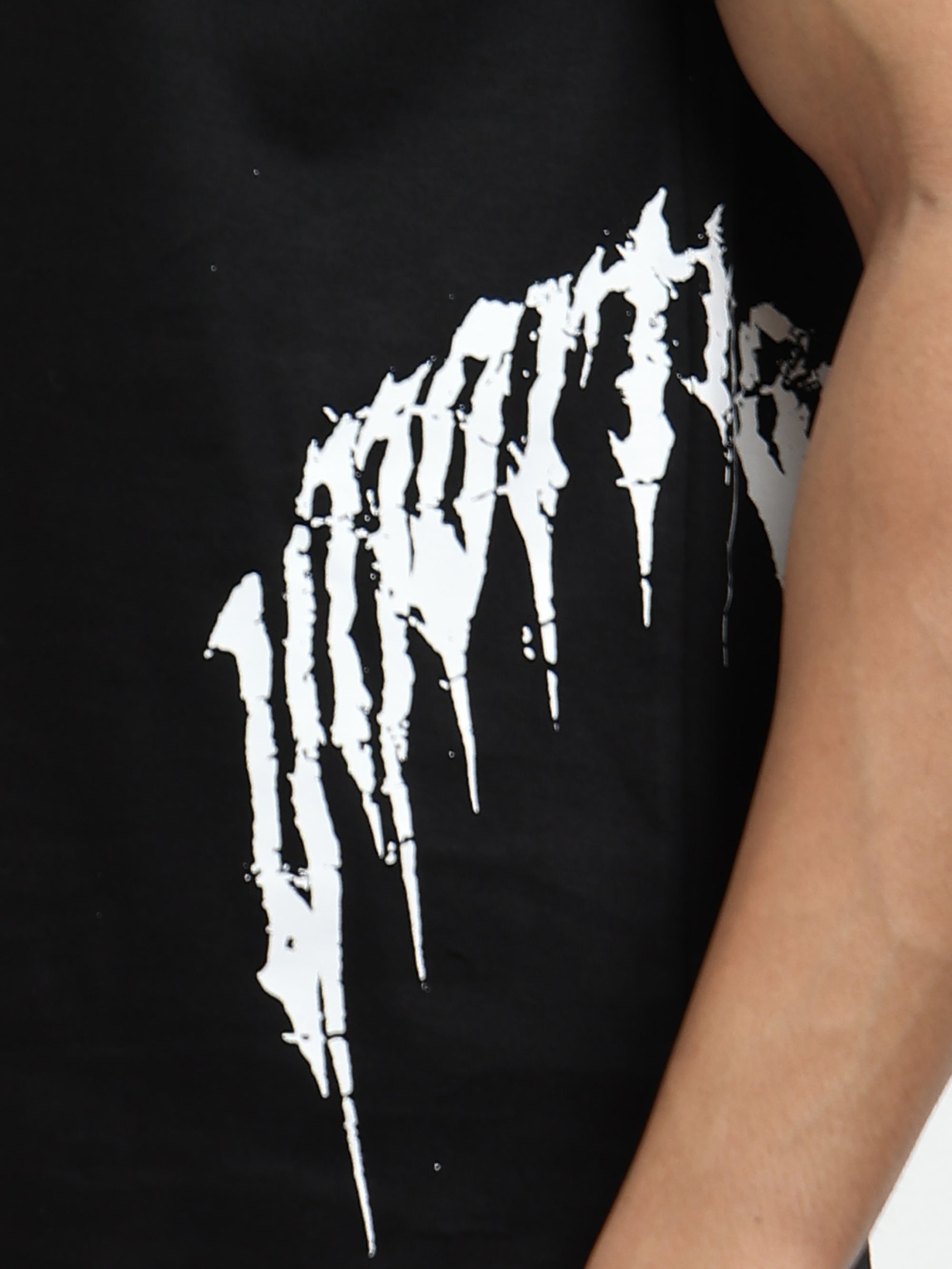 Black Round Neck Bio Wash Single Jersey