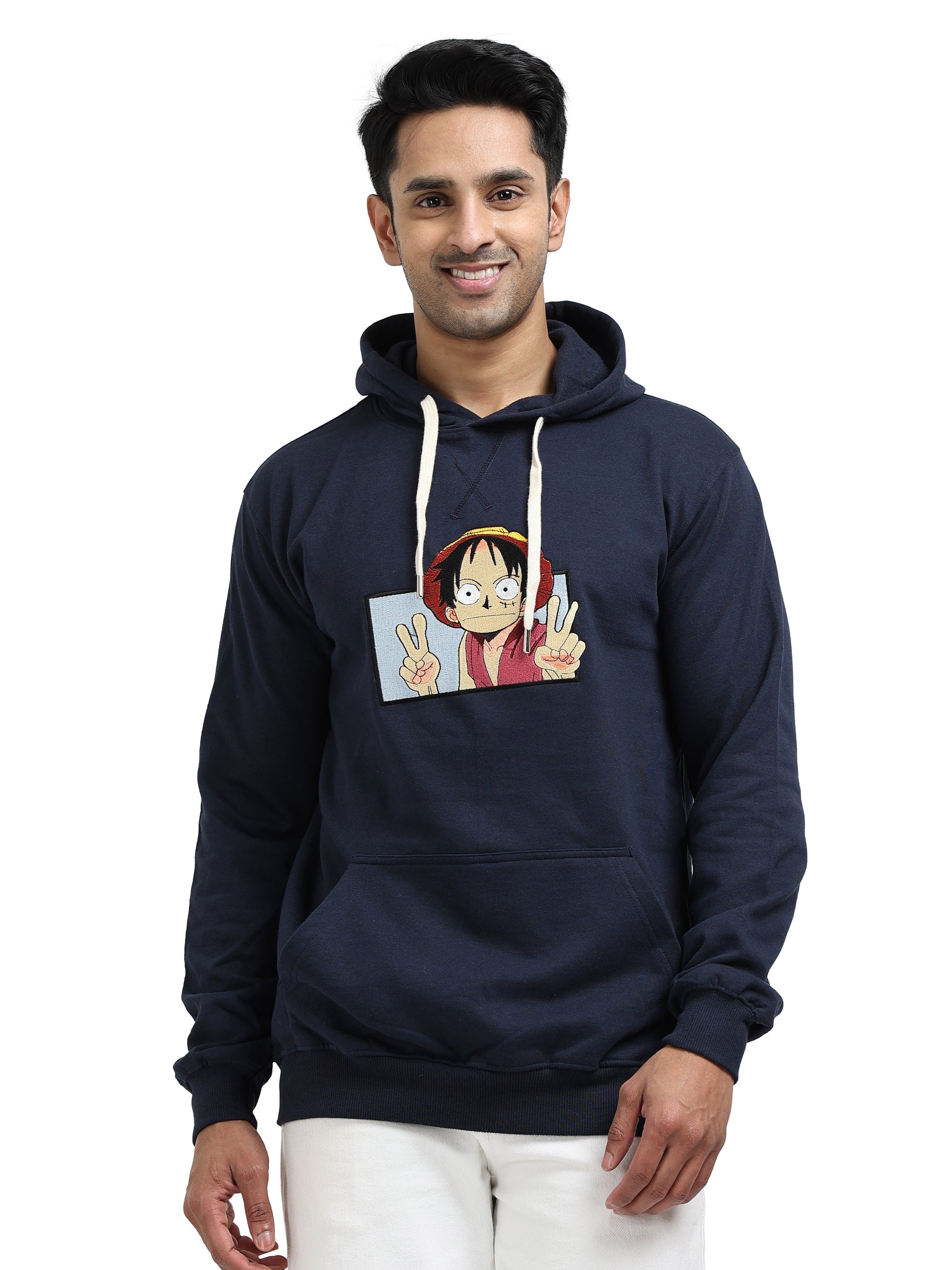 Navy Blue Hoodie Bio Wash Fleece