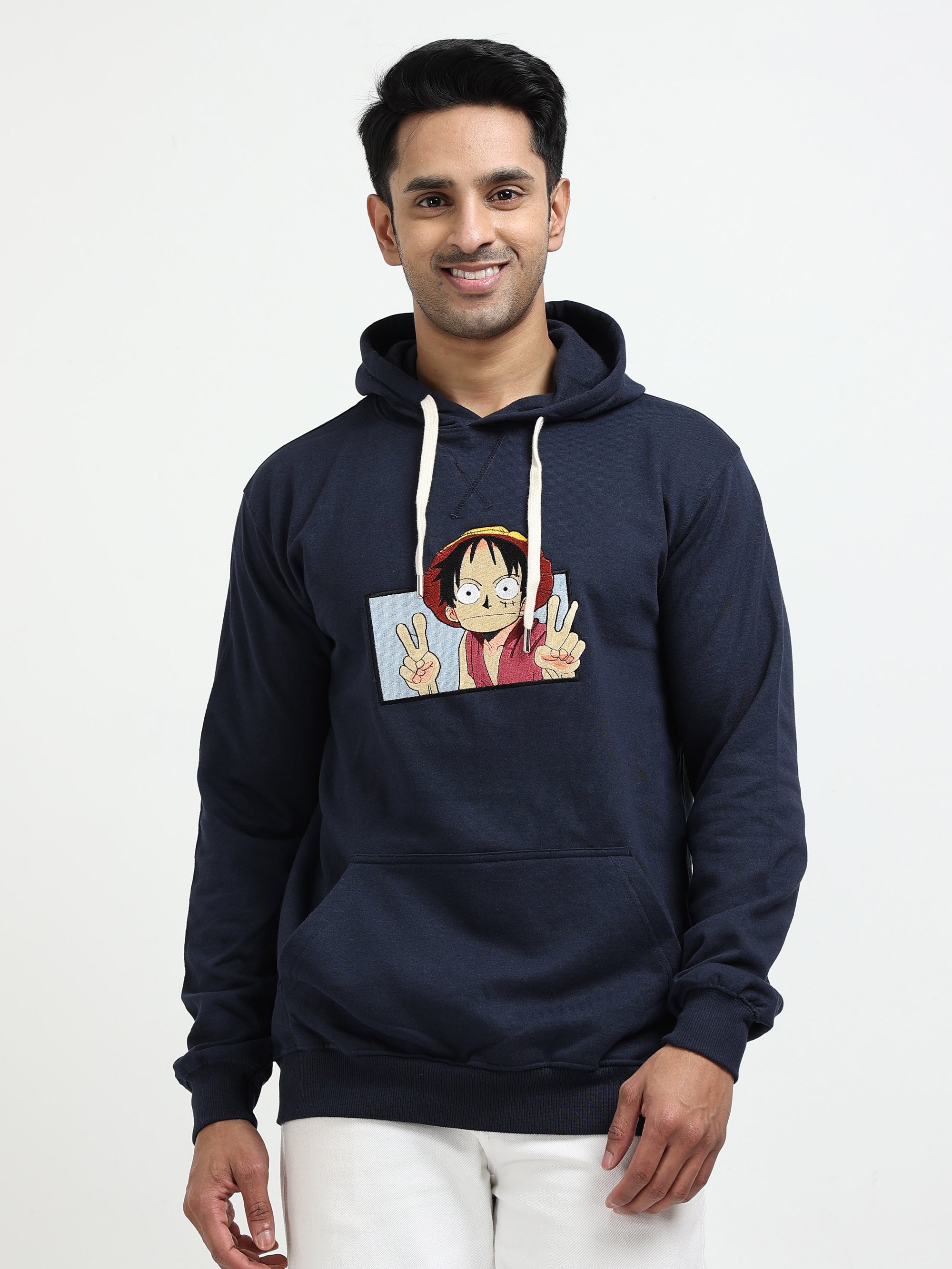 Navy Blue Hoodie Bio Wash Fleece