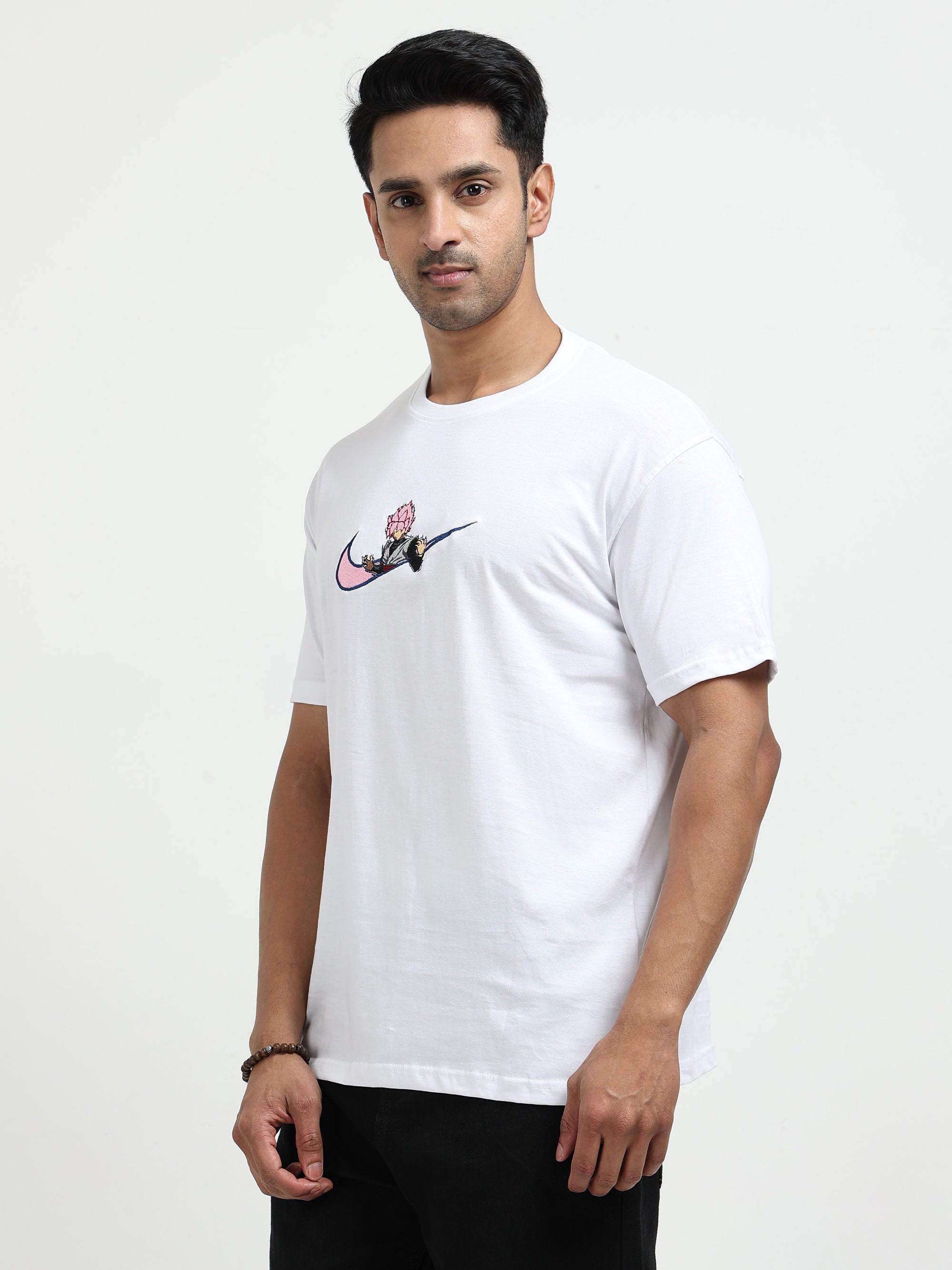 White Round Neck Bio Wash Single Jersey