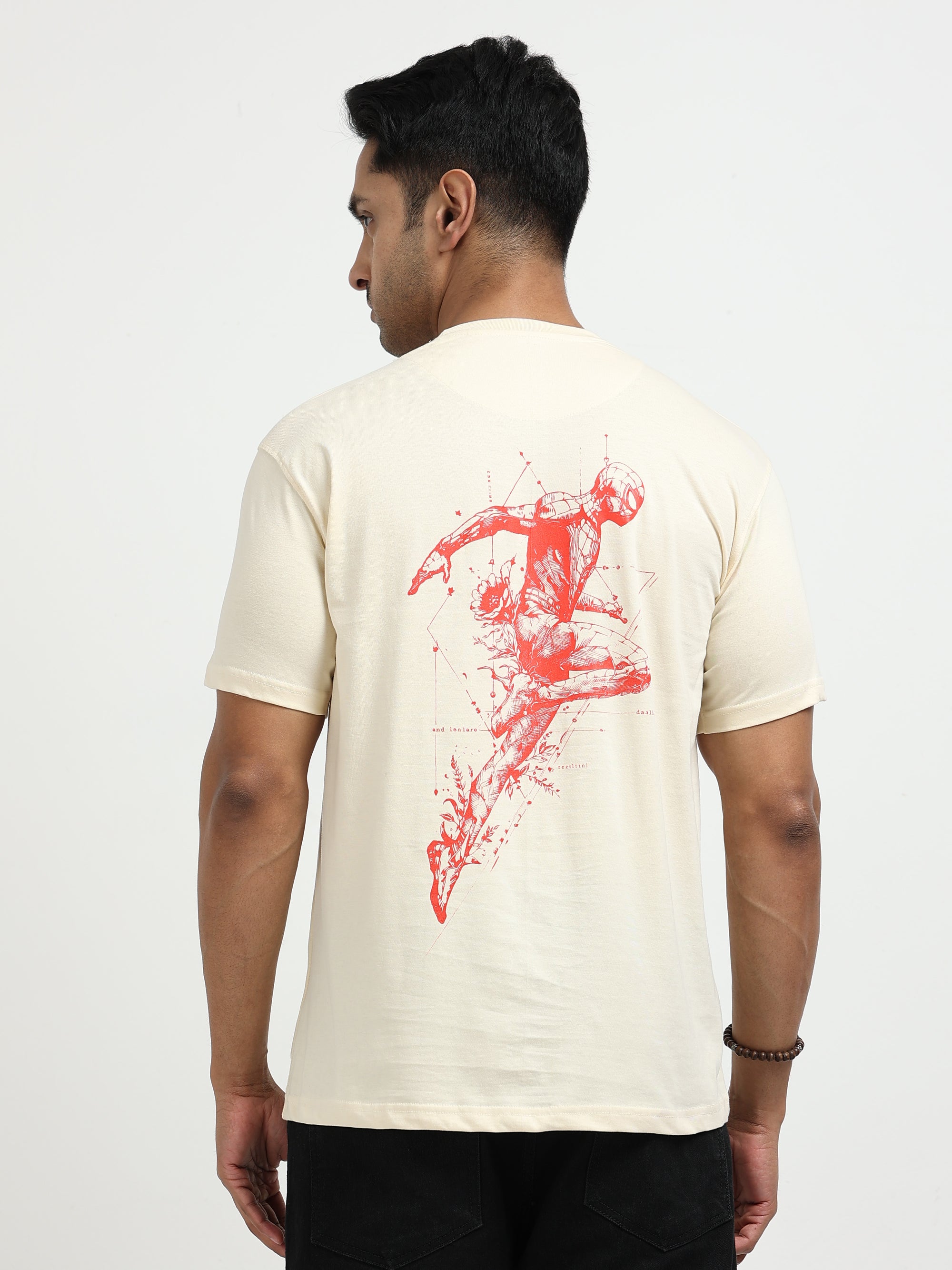 Cream Round Neck Bio Wash Single Jersey