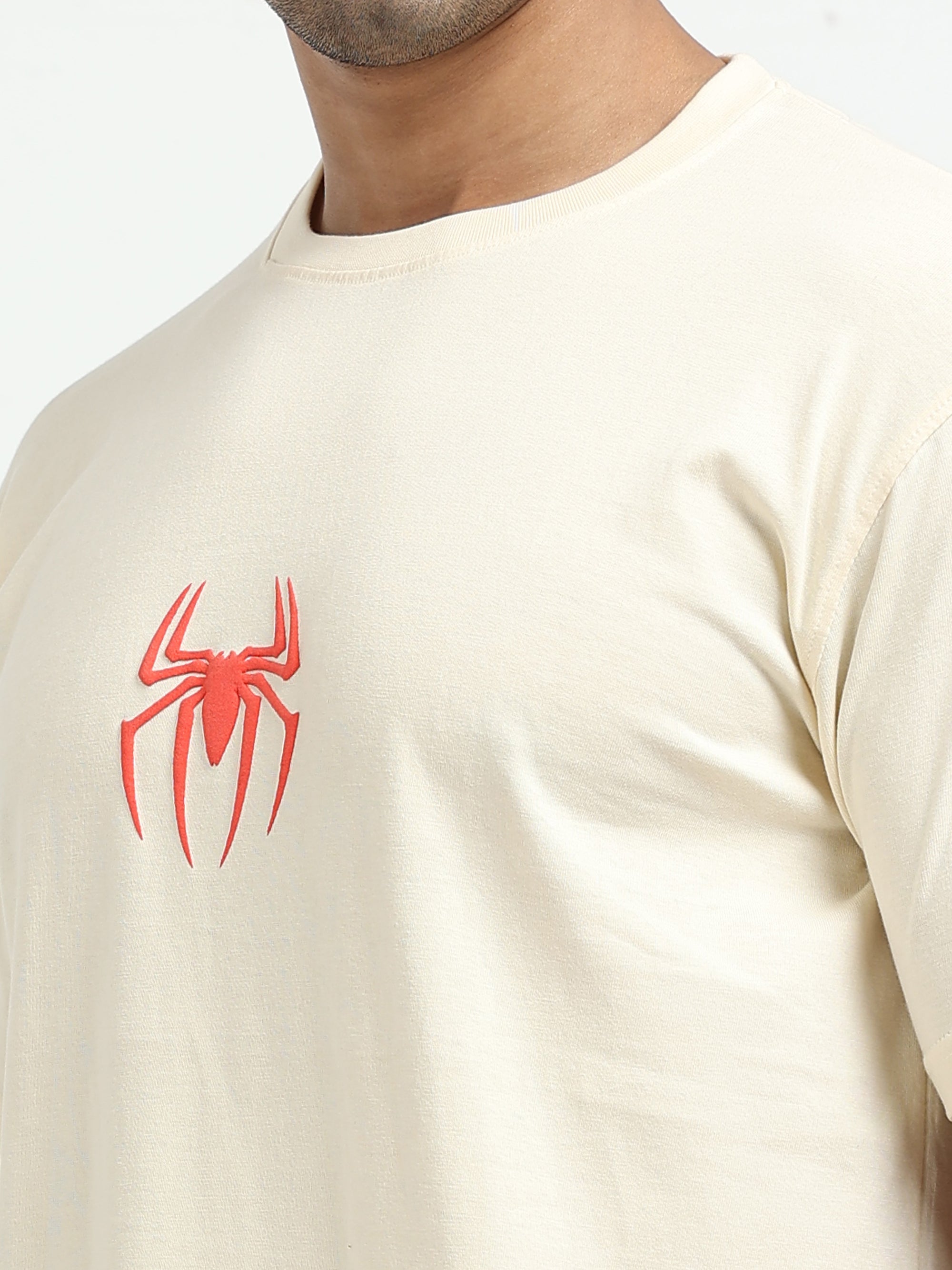 Cream Round Neck Bio Wash Single Jersey