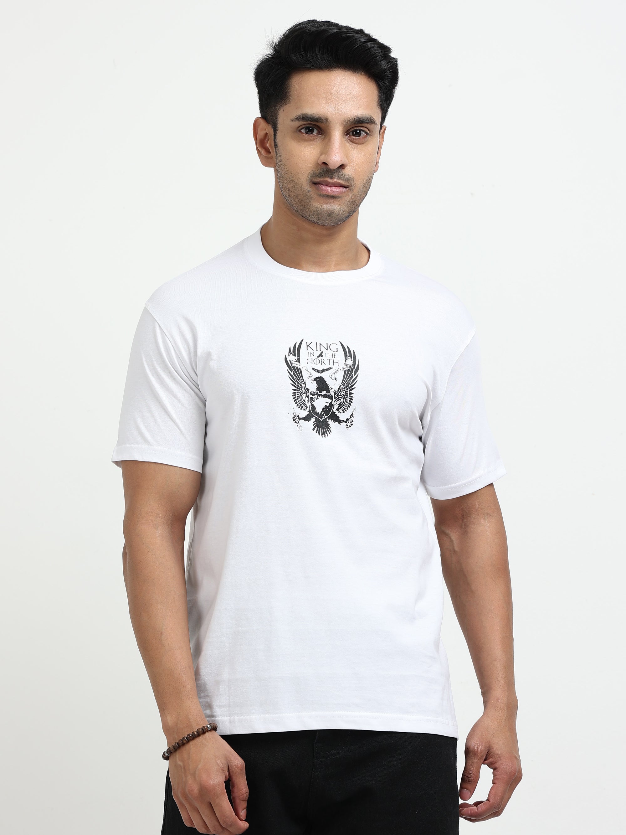 White Round Neck Bio Wash Single Jersey