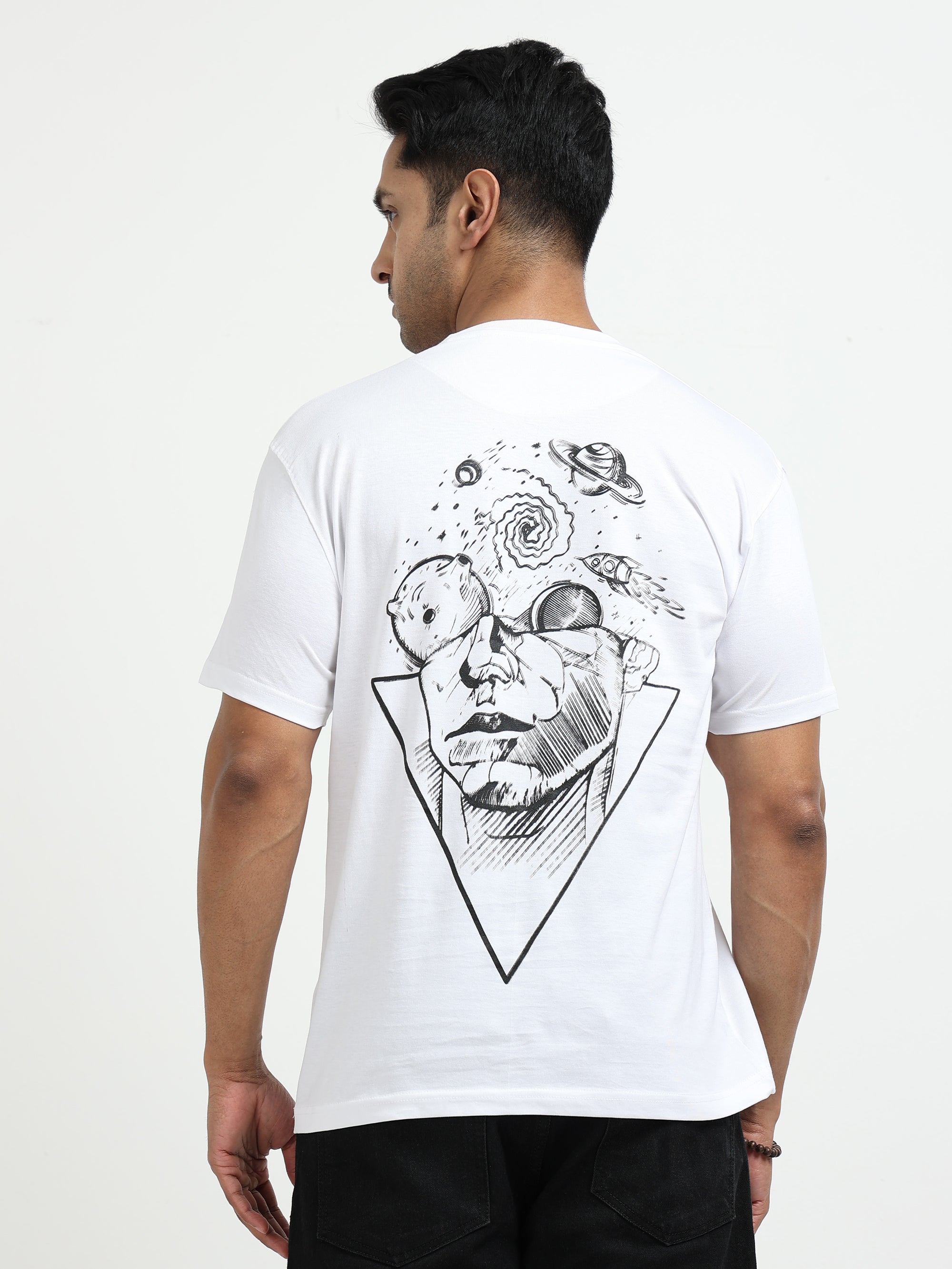 White Round Neck Bio Wash Single Jersey