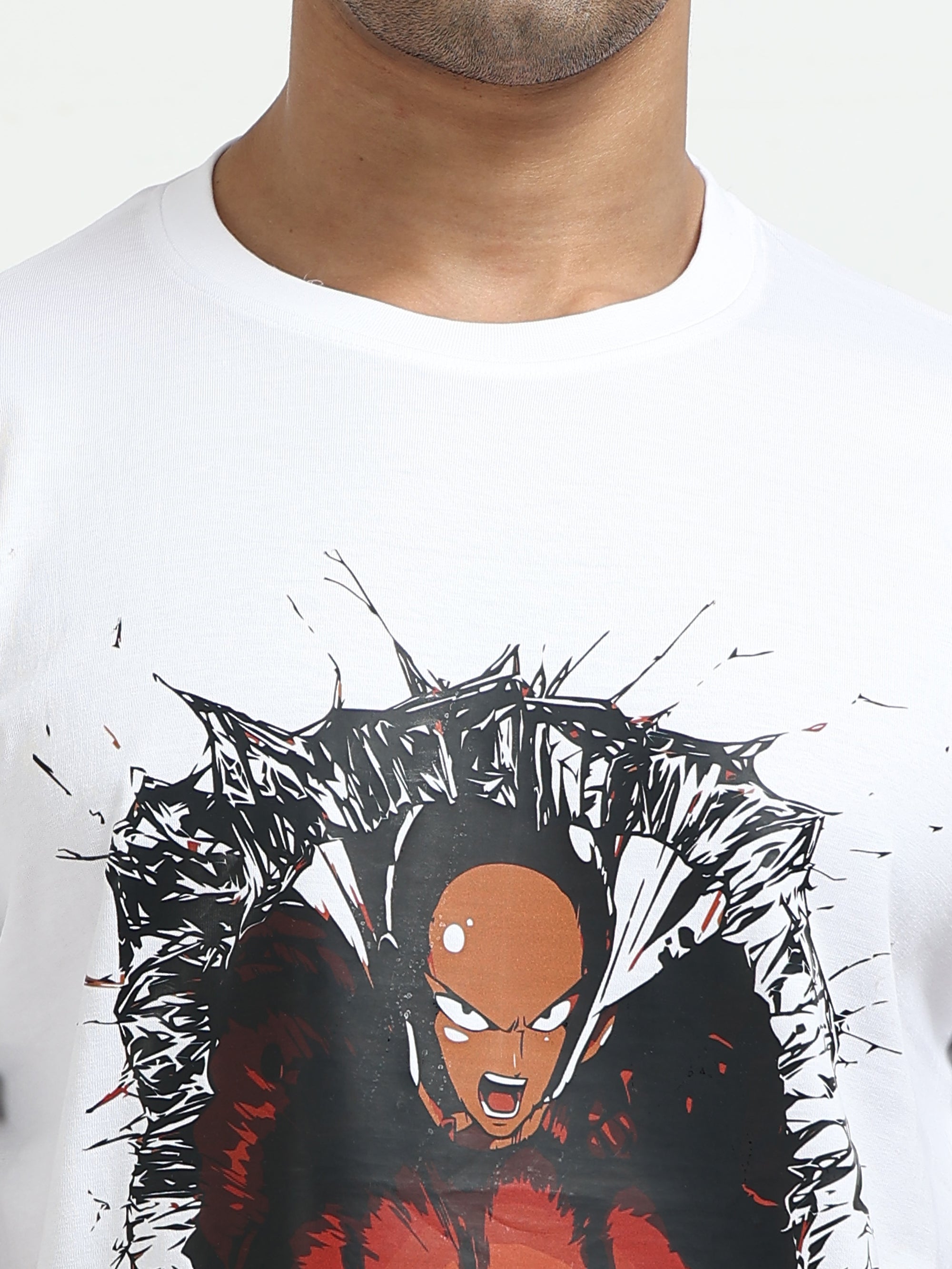 White Round Neck Bio Wash Single Jersey