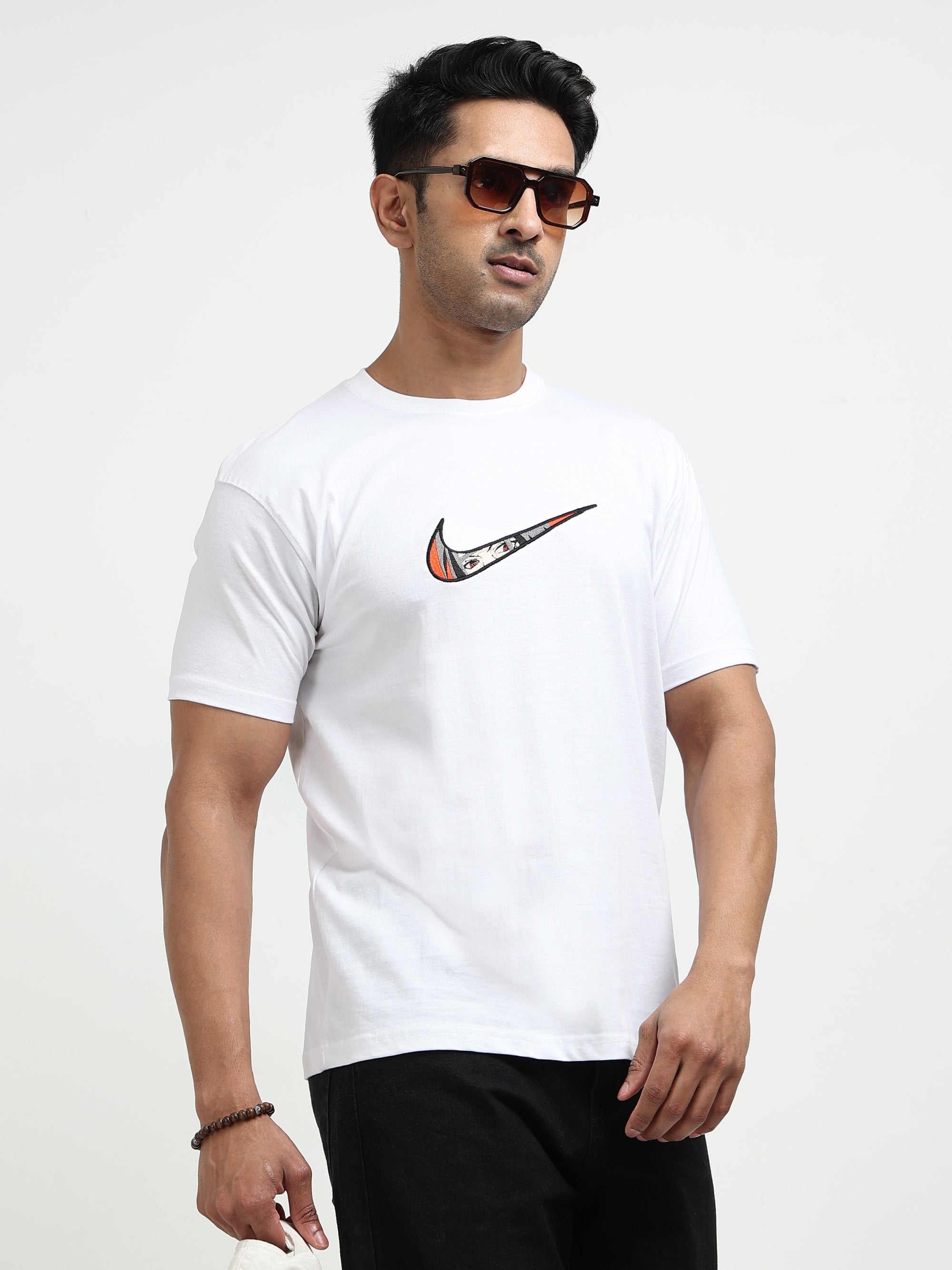 White Round Neck Bio Wash Single Jersey