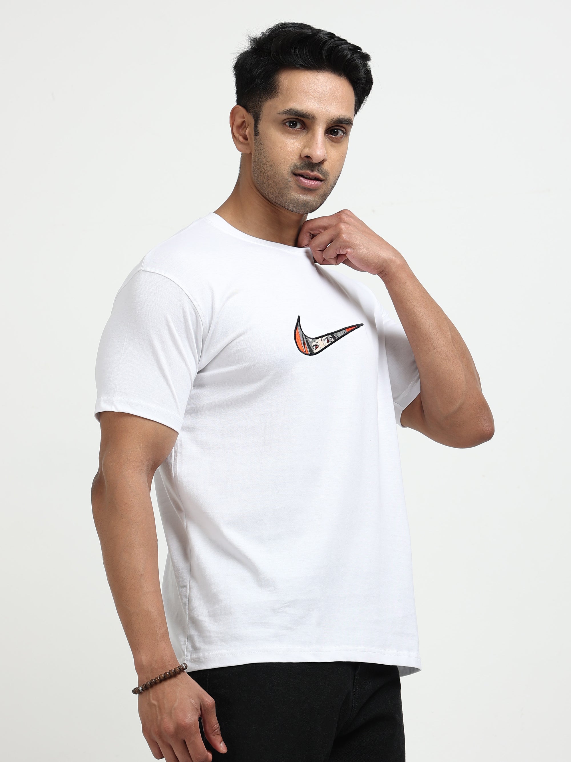 White Round Neck Bio Wash Single Jersey