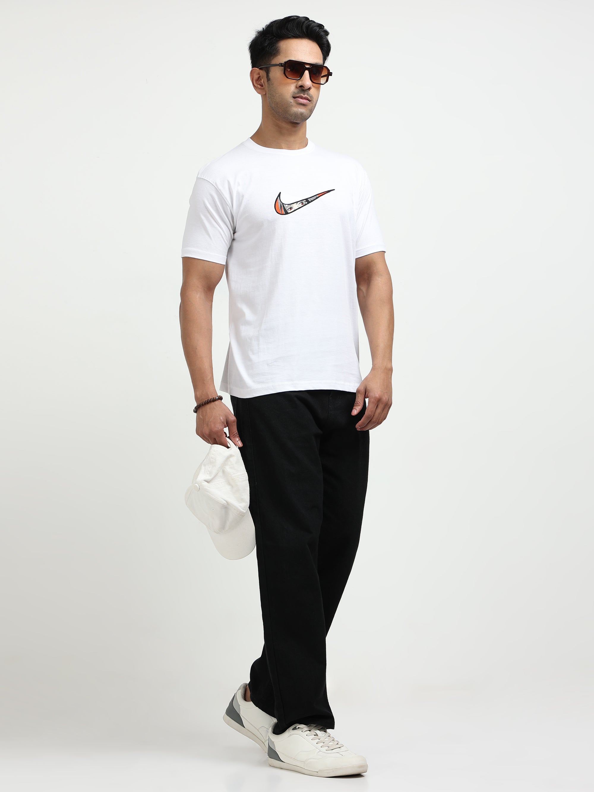 White Round Neck Bio Wash Single Jersey