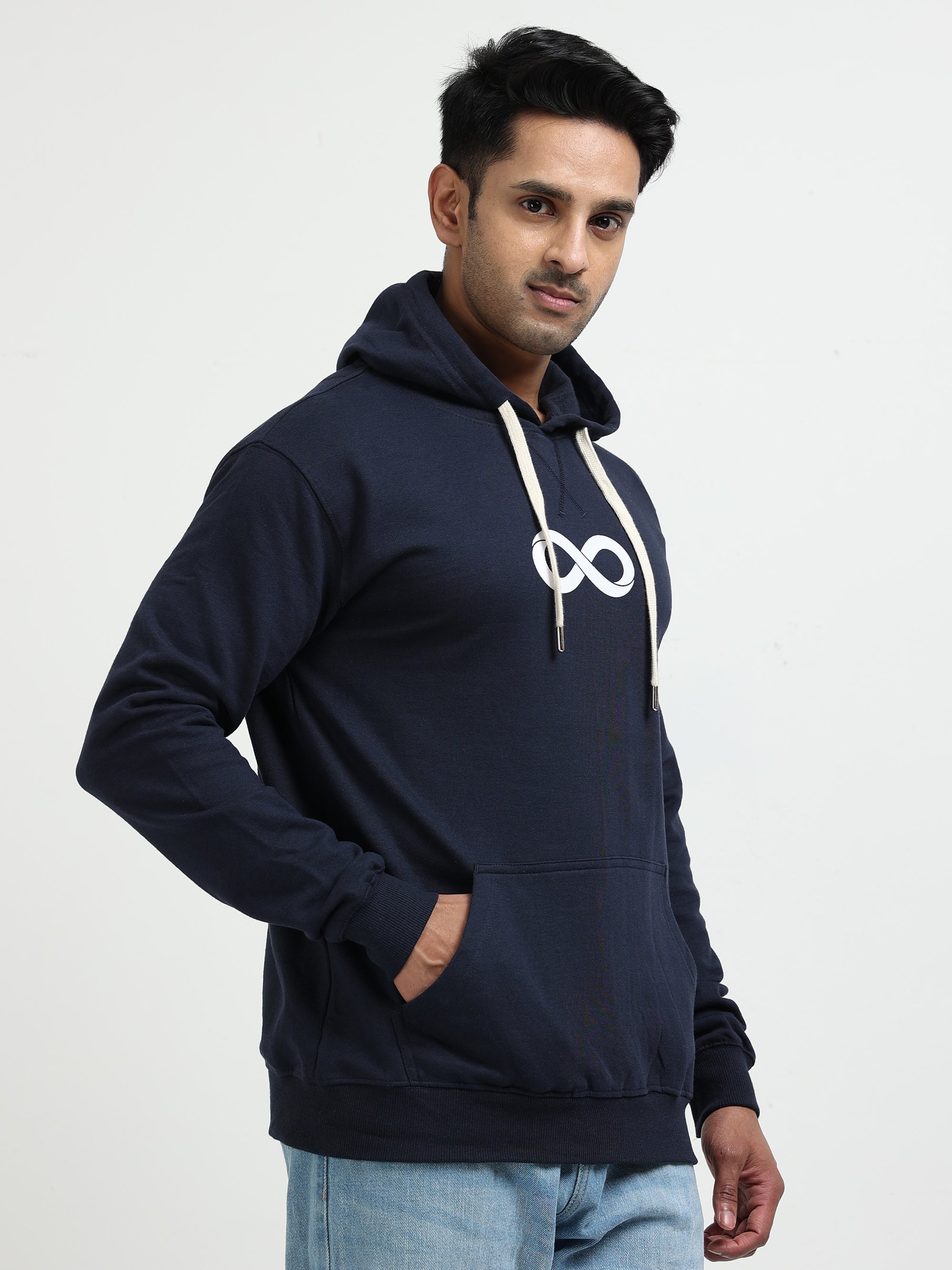 Navy Blue Hoodie Bio Wash Fleece