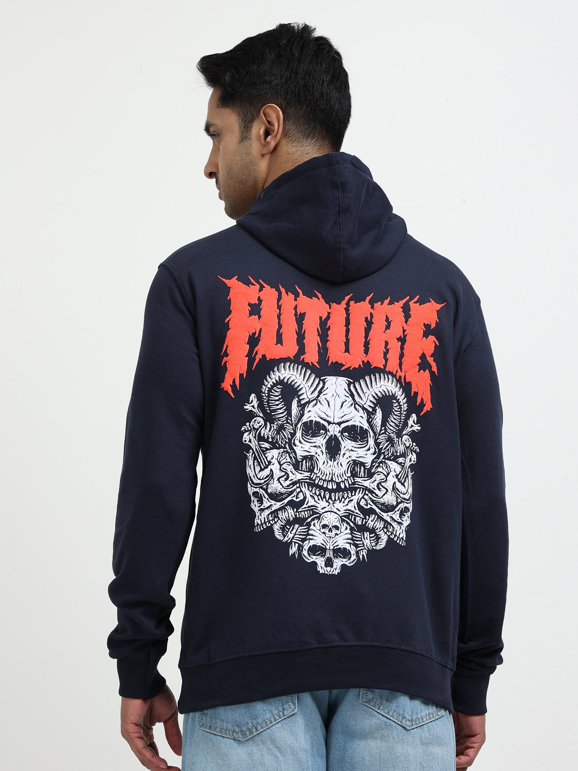 Navy Blue Hoodie Bio Wash Fleece