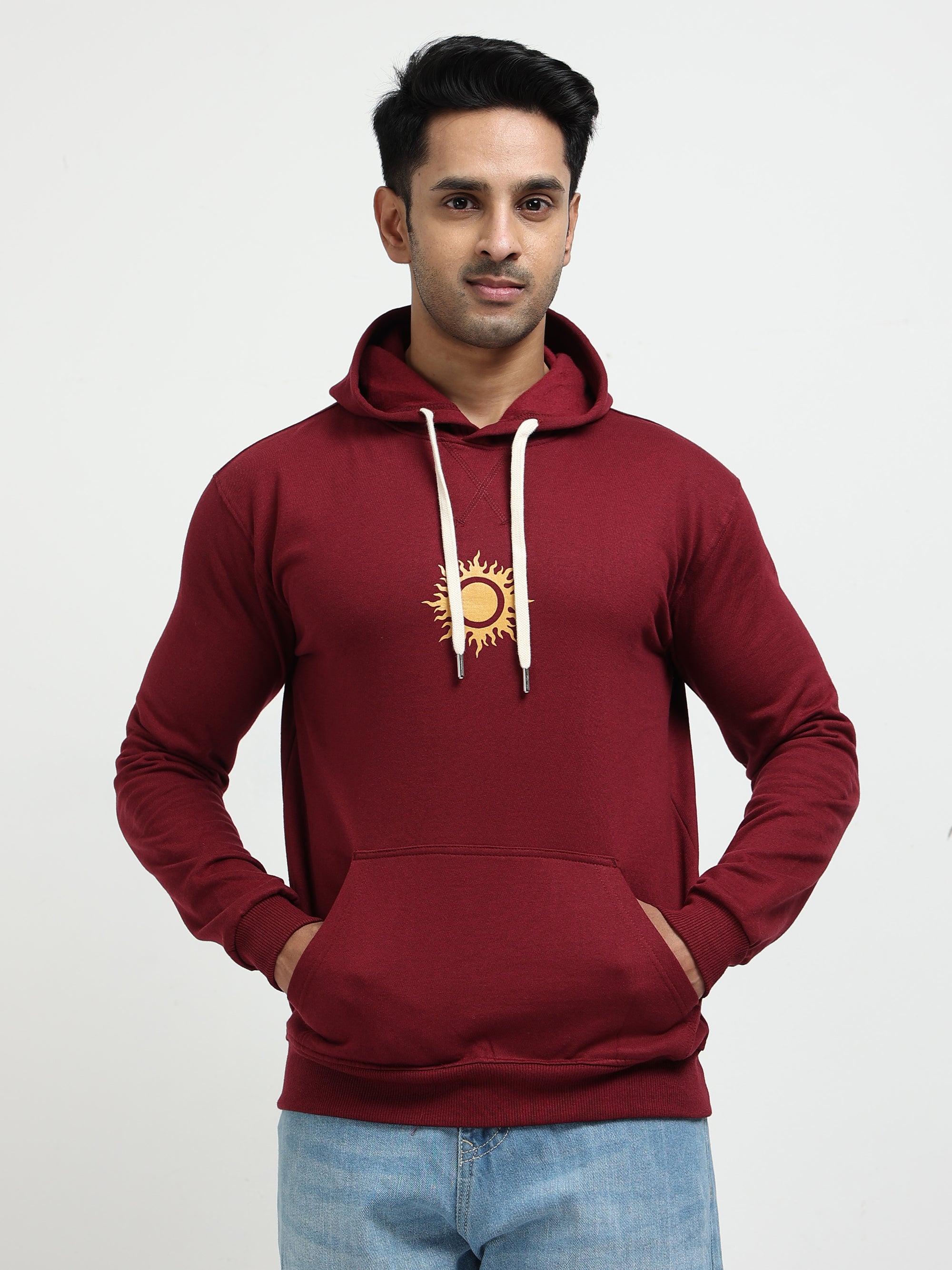 Maroon Hoodie Bio Wash Fleece