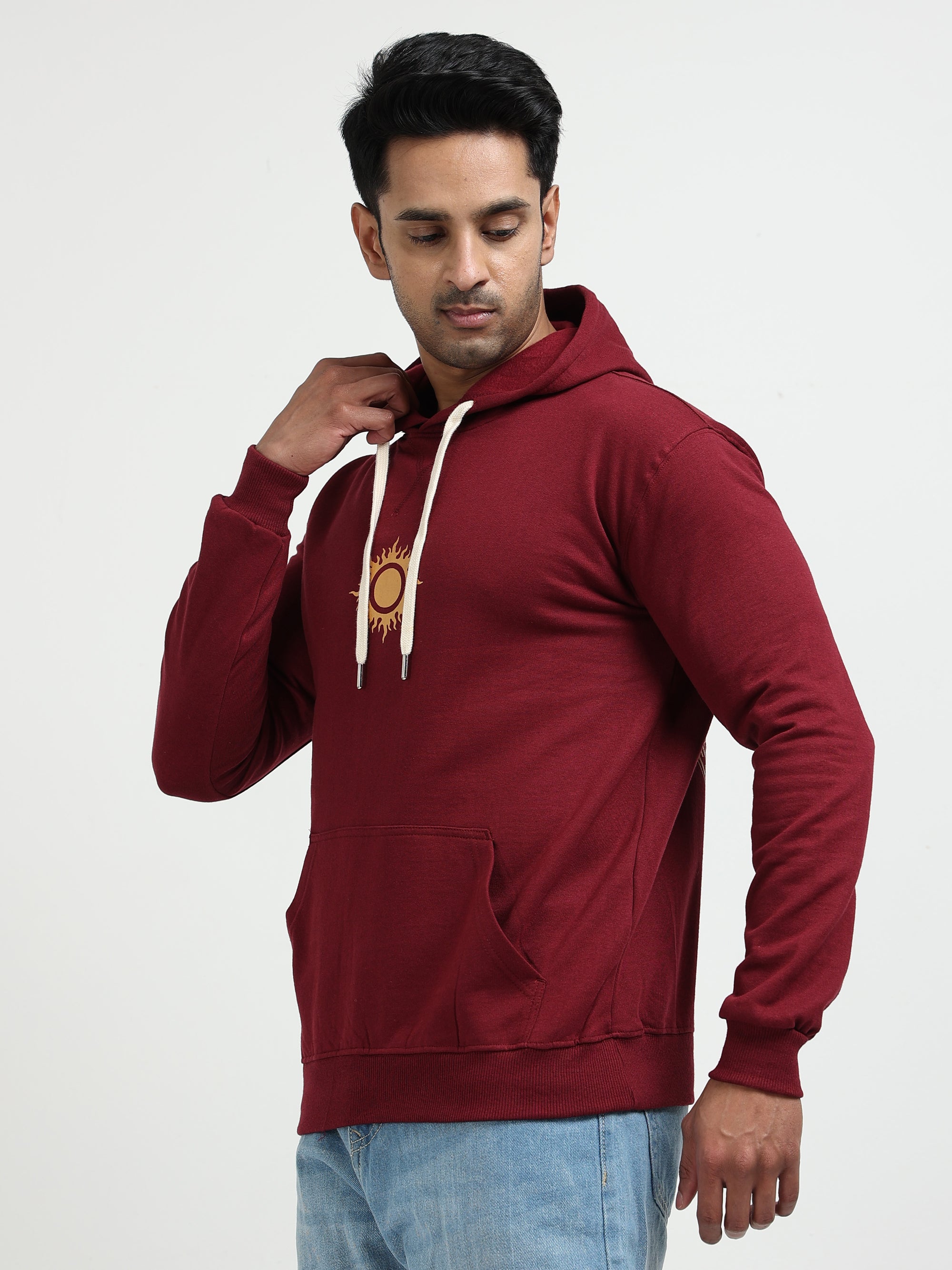 Maroon Hoodie Bio Wash Fleece