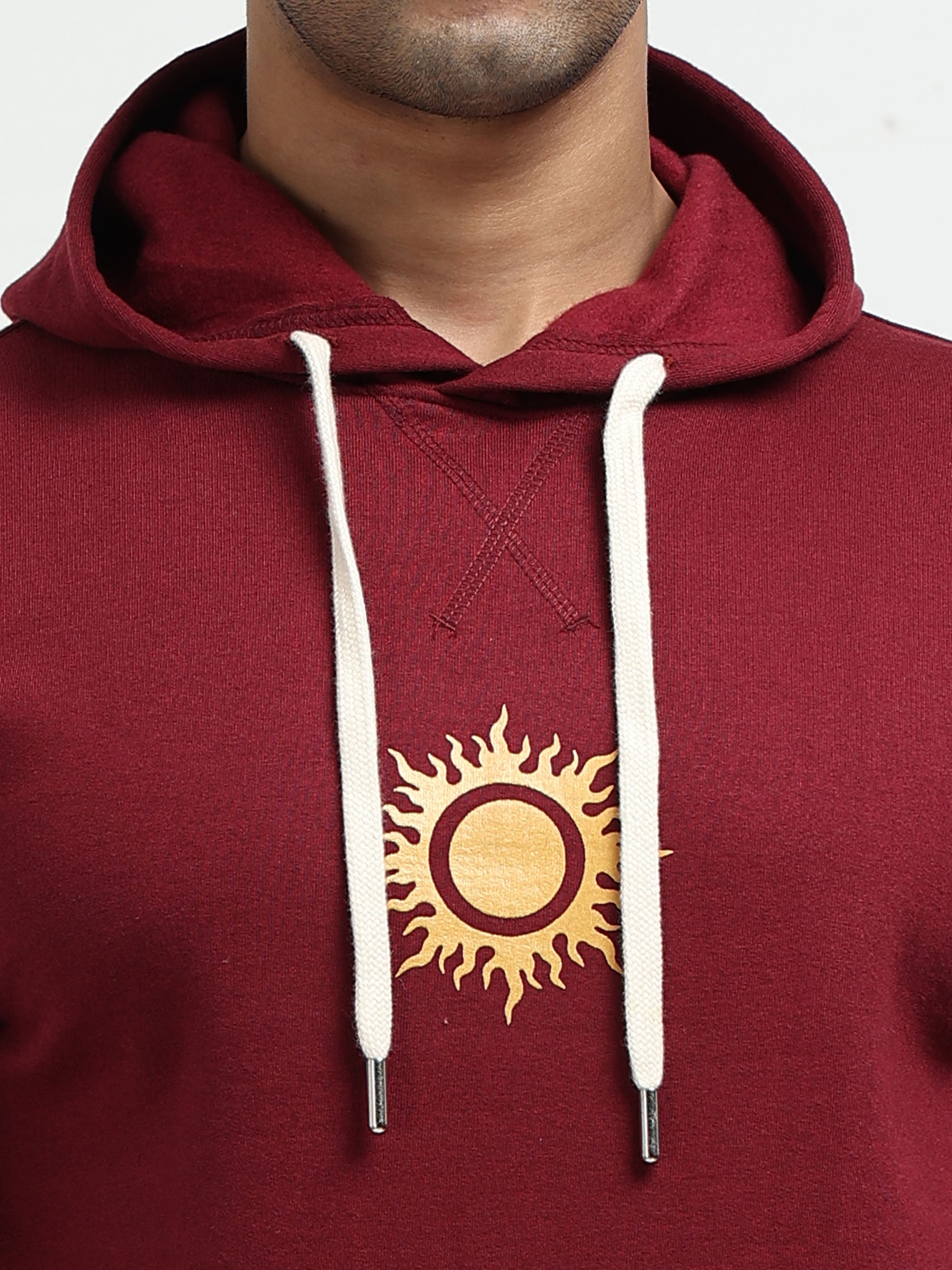 Maroon Hoodie Bio Wash Fleece