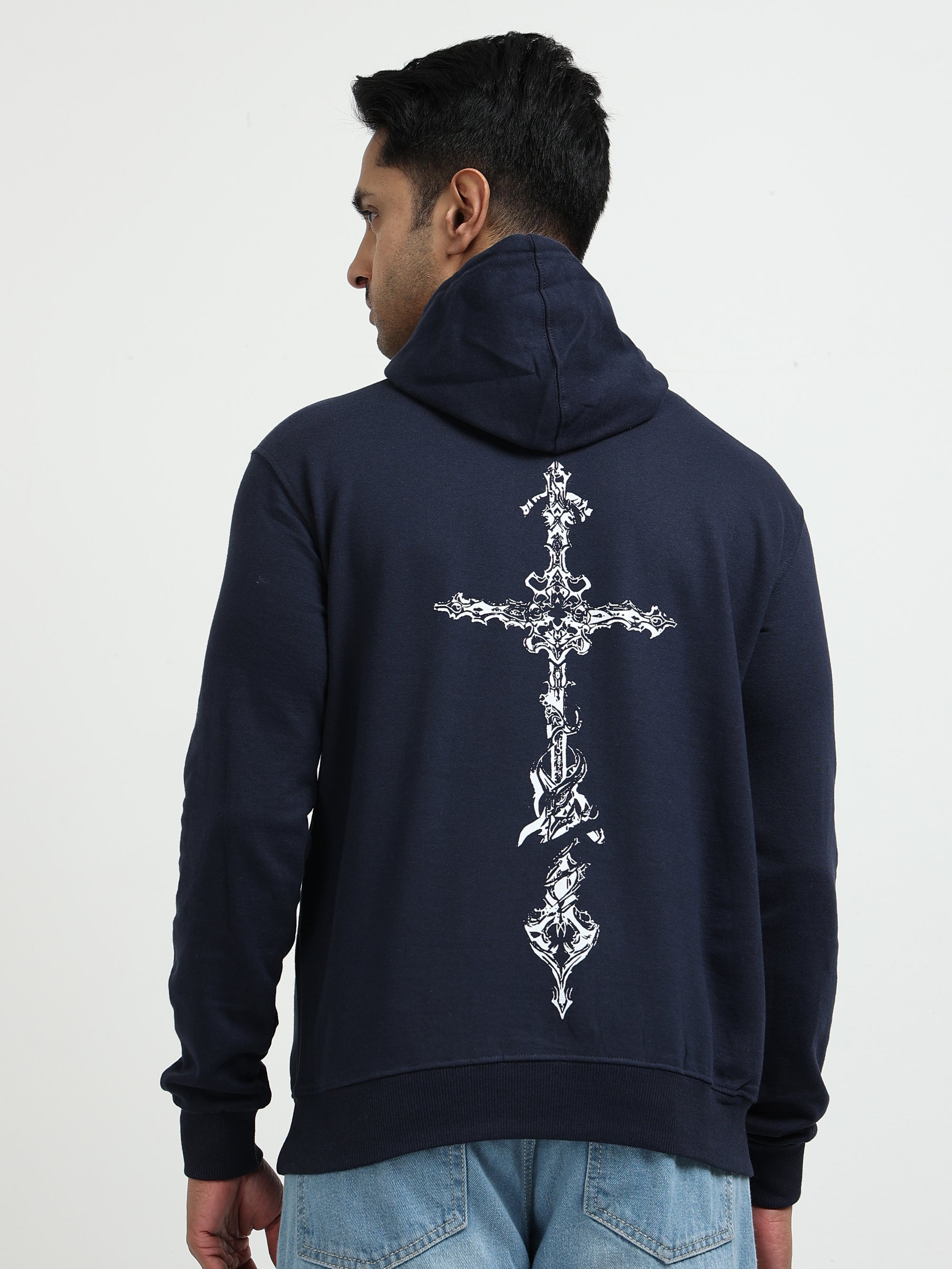 Navy Blue Hoodie Bio Wash Fleece