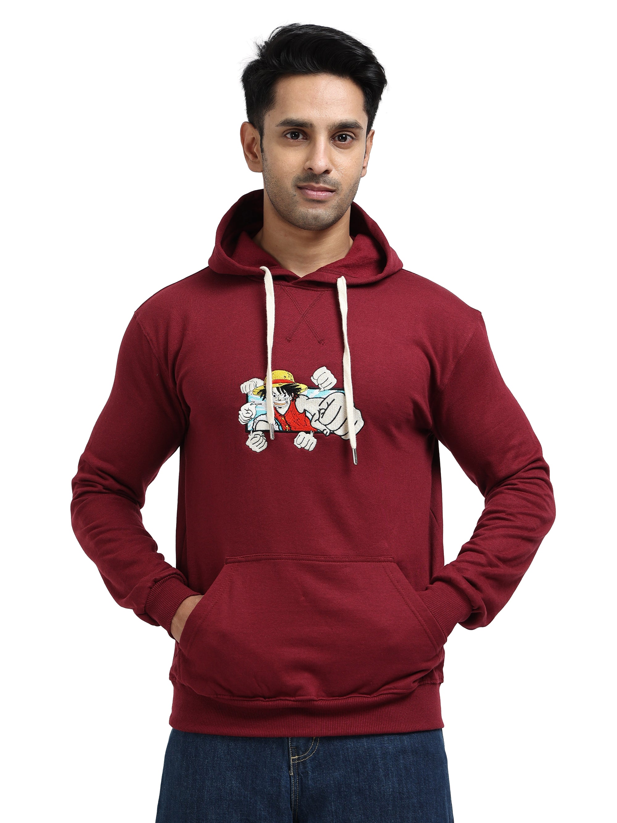 Maroon Hoodie Bio Wash Fleece