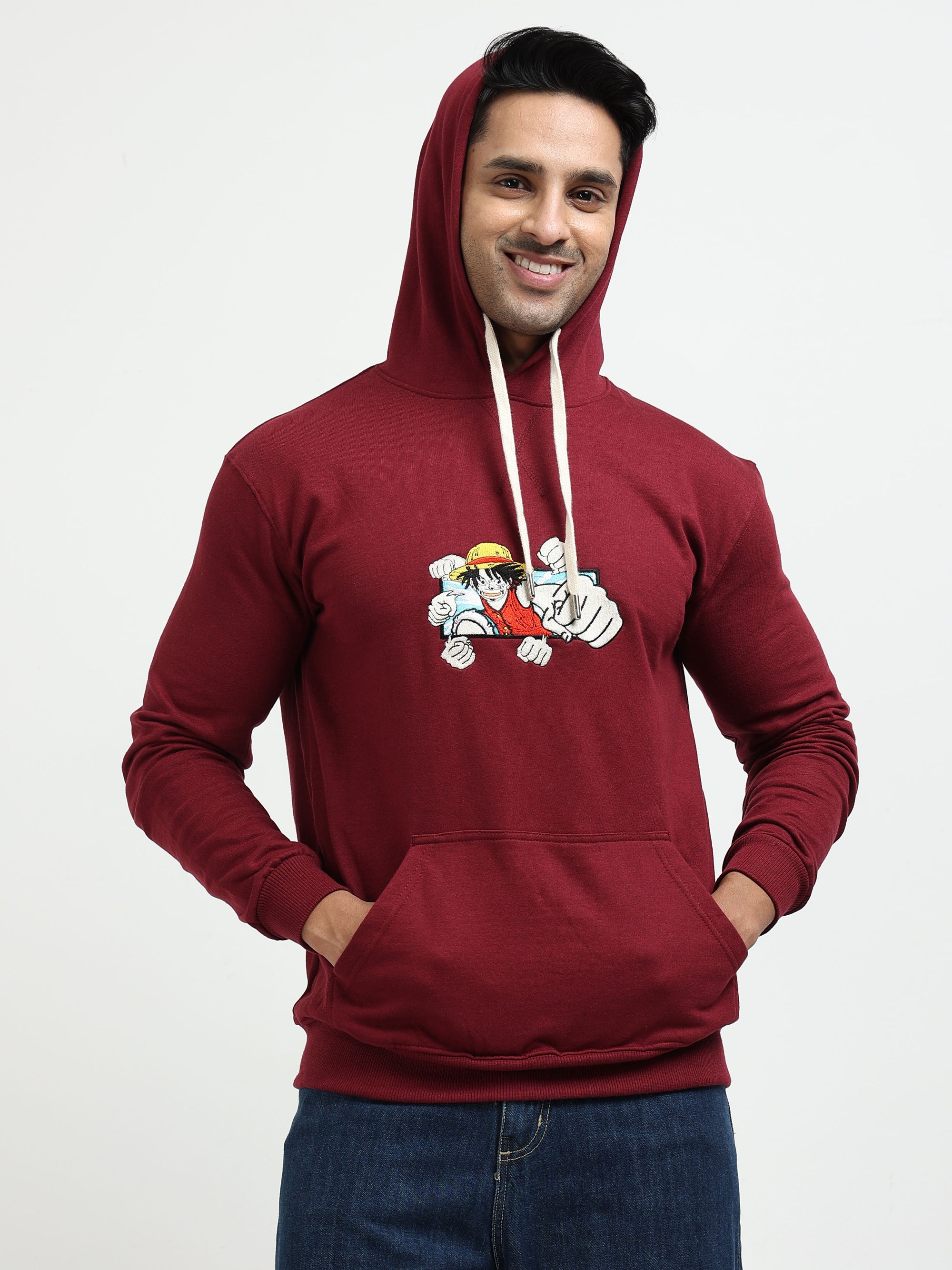 Maroon Hoodie Bio Wash Fleece