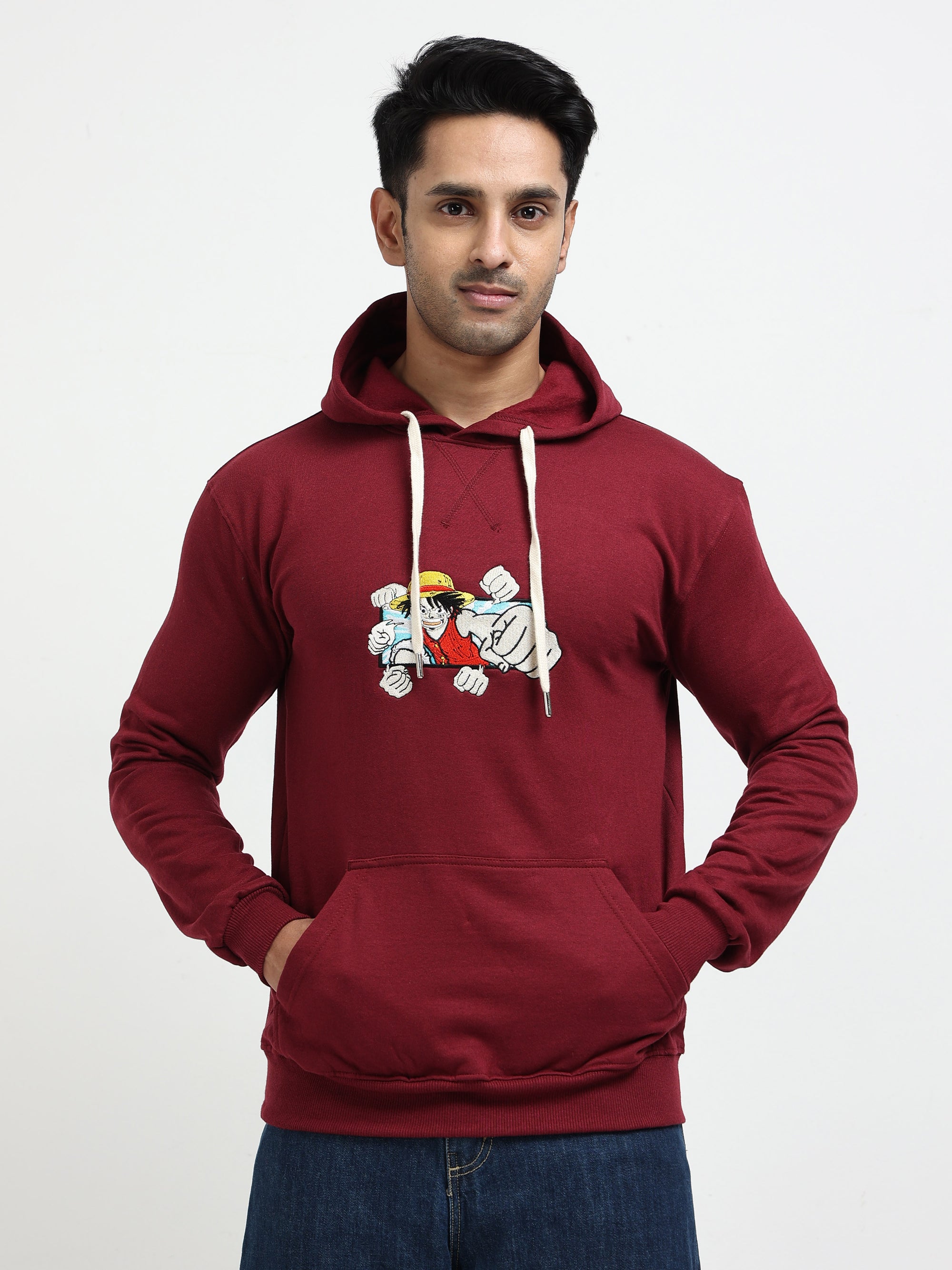 Maroon Hoodie Bio Wash Fleece
