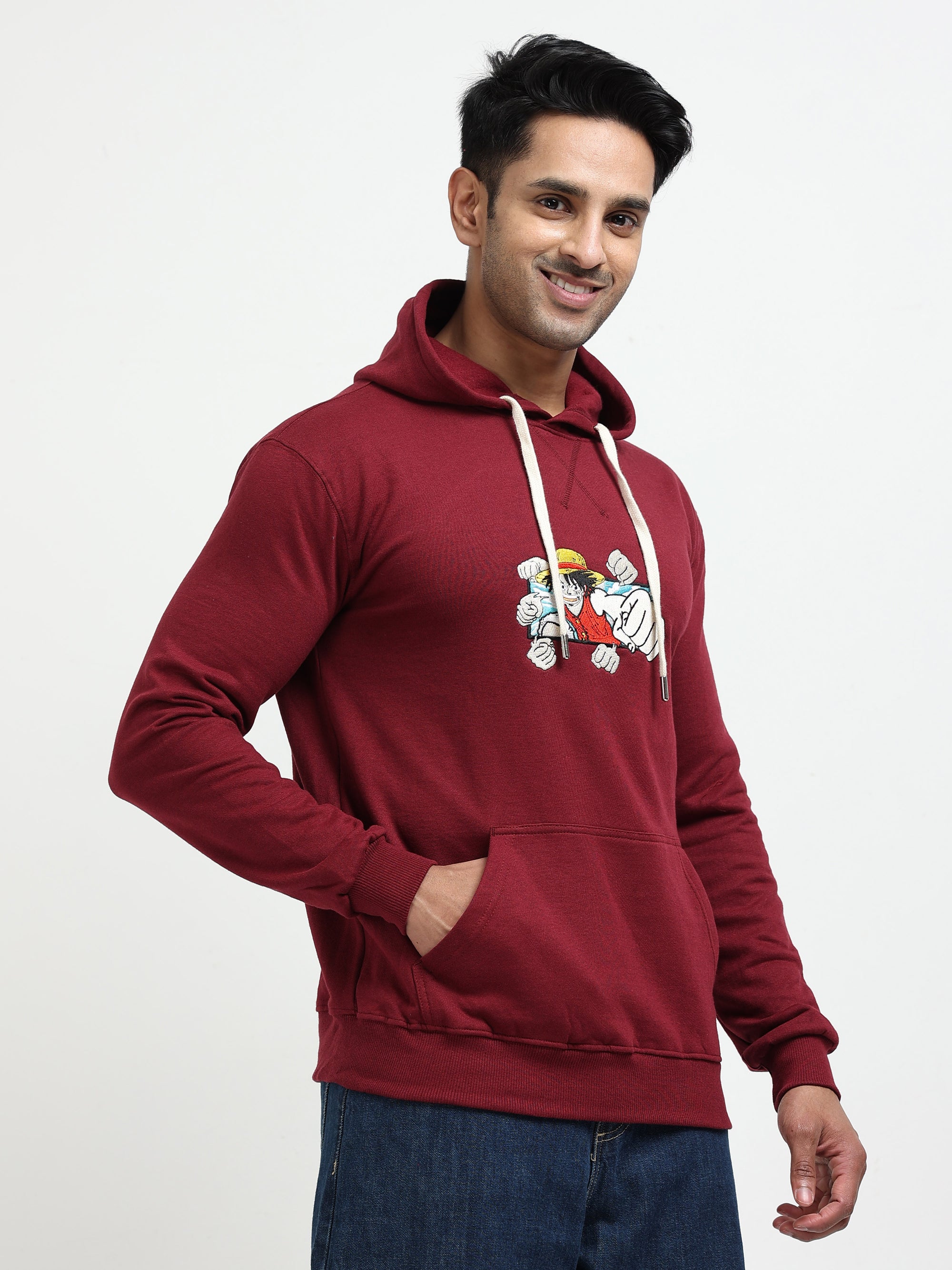 Maroon Hoodie Bio Wash Fleece