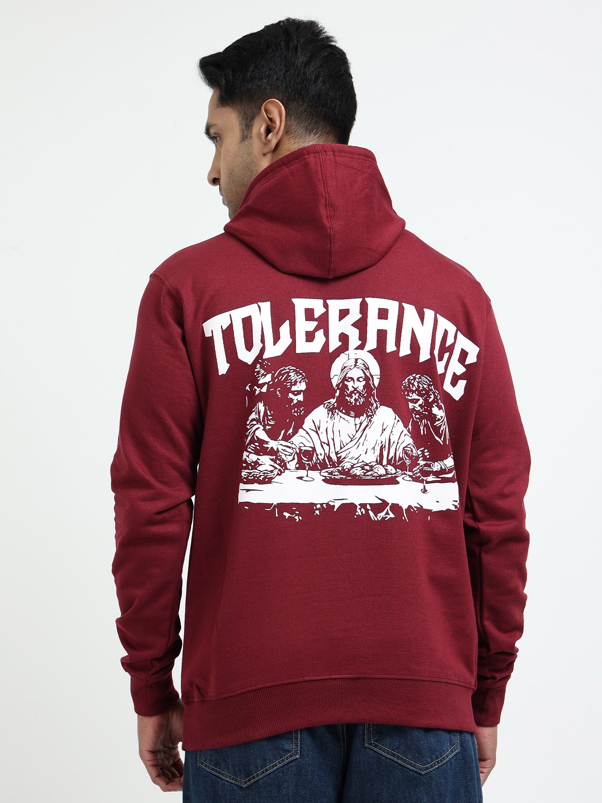 Maroon Hoodie - 100% Cotton Bio Wash Fleece