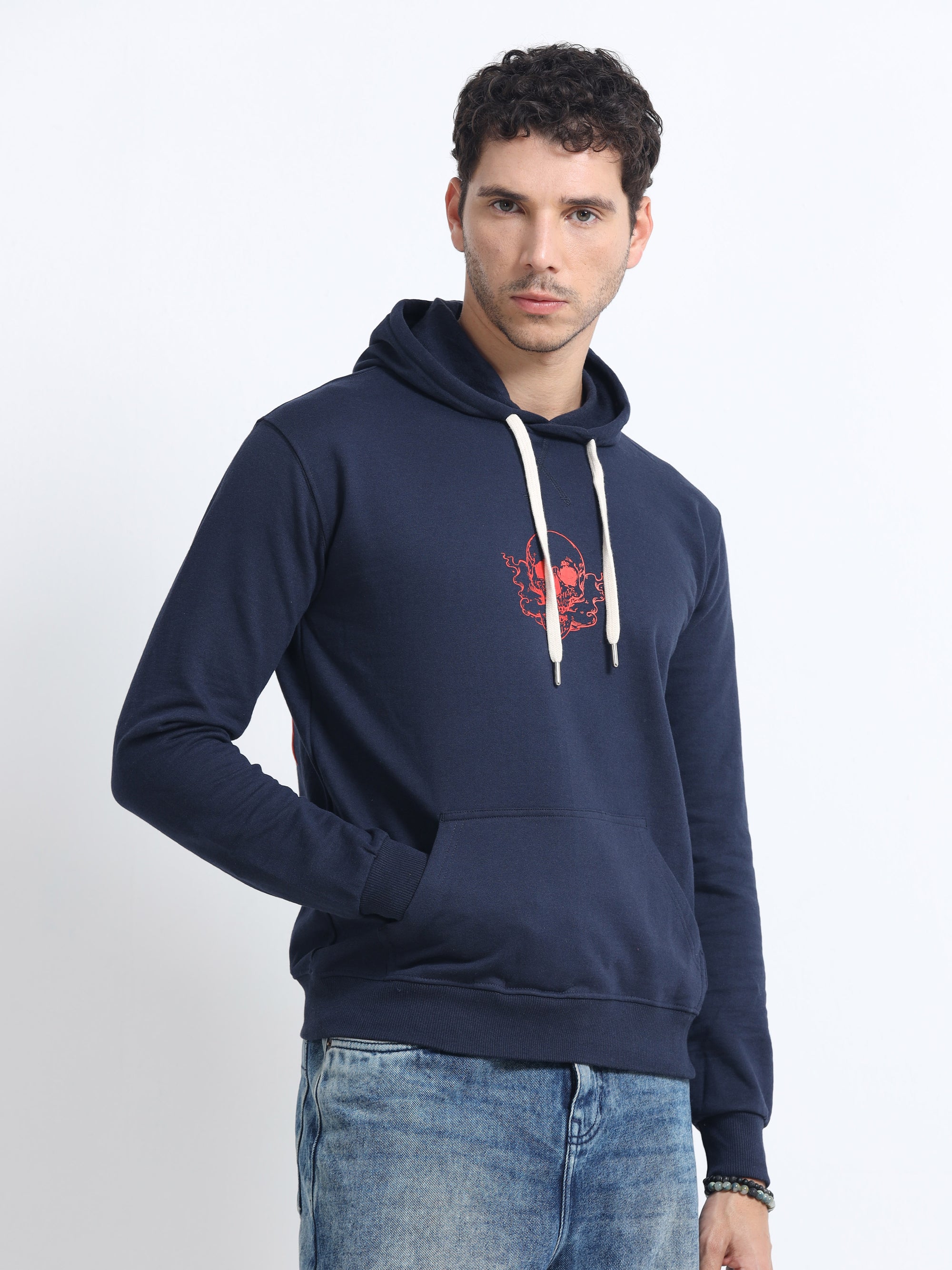 Navy Blue Hoodie Bio Wash Fleece