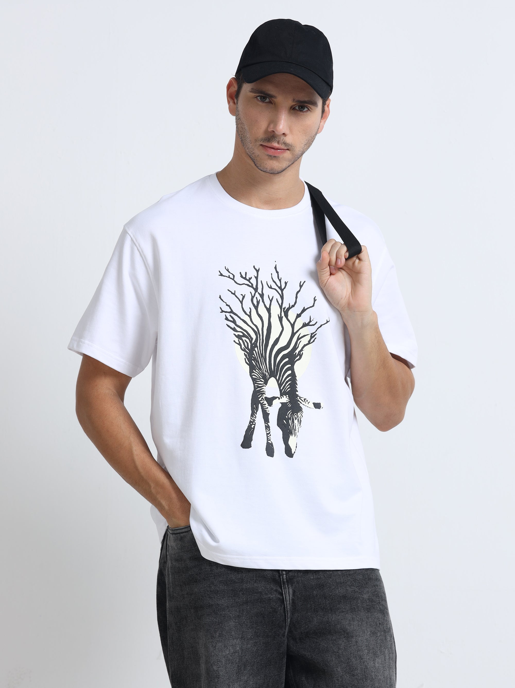 White Oversized Bio Wash Terry