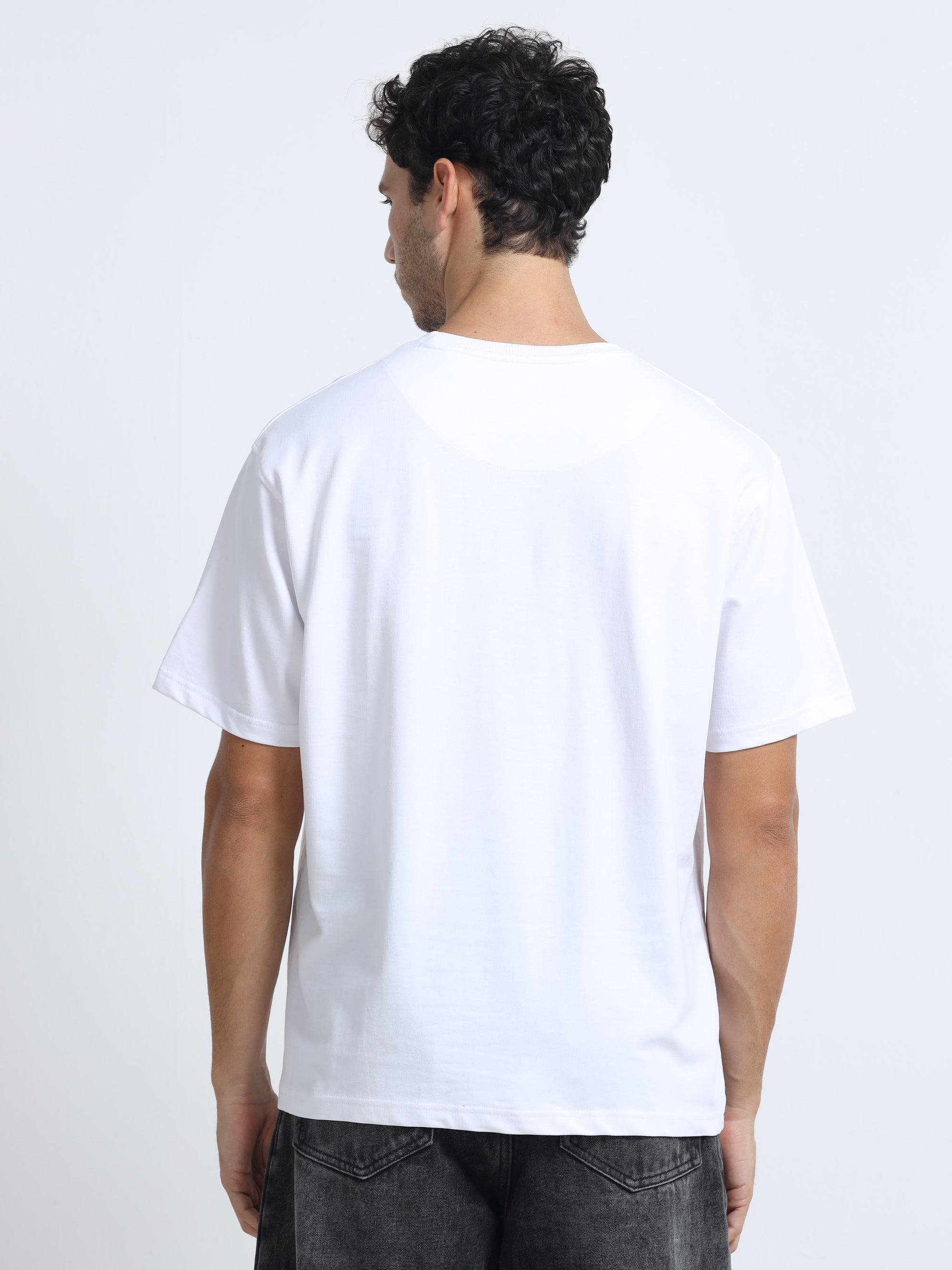 White Oversized Bio Wash Terry