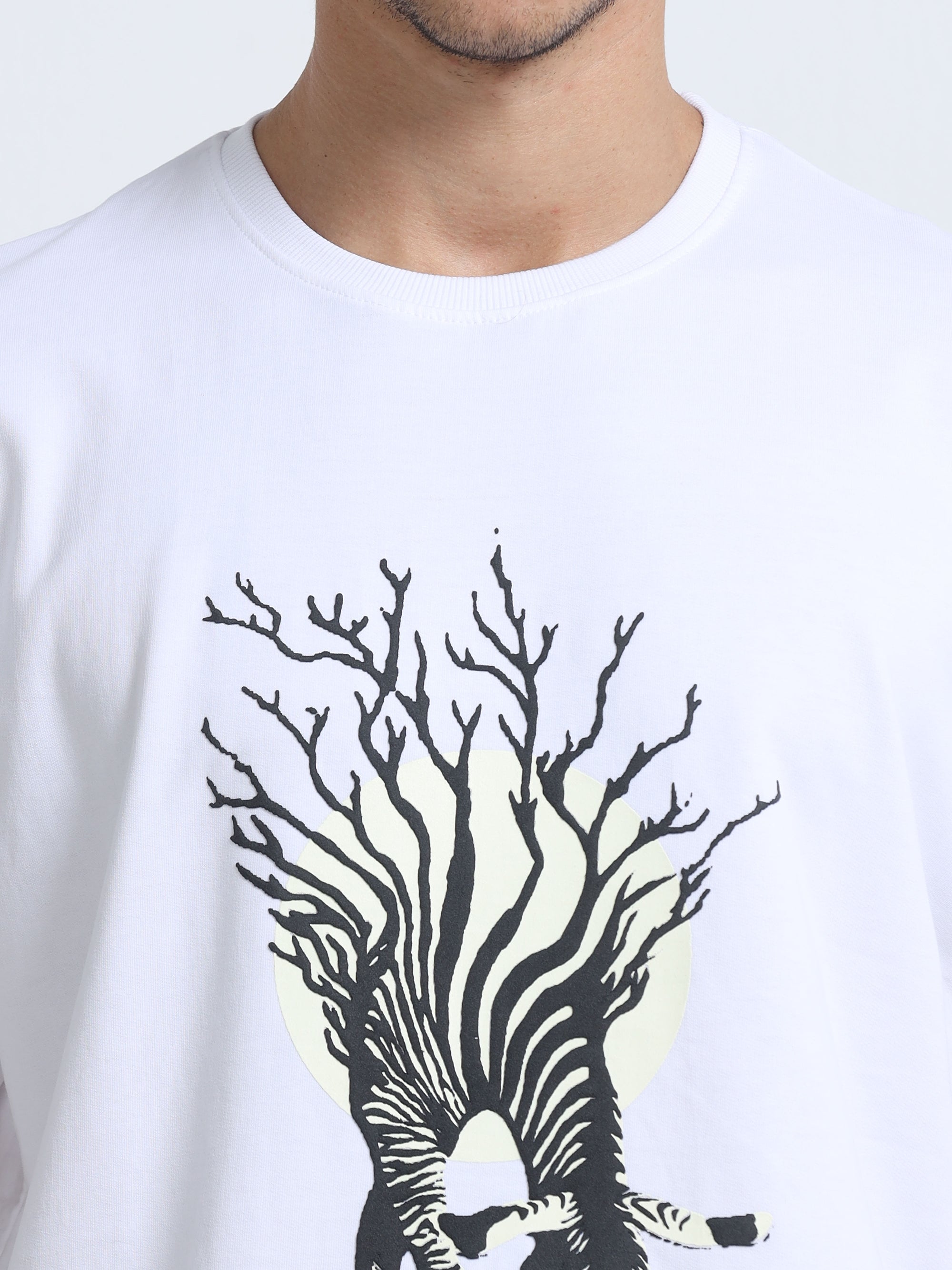 White Oversized Bio Wash Terry