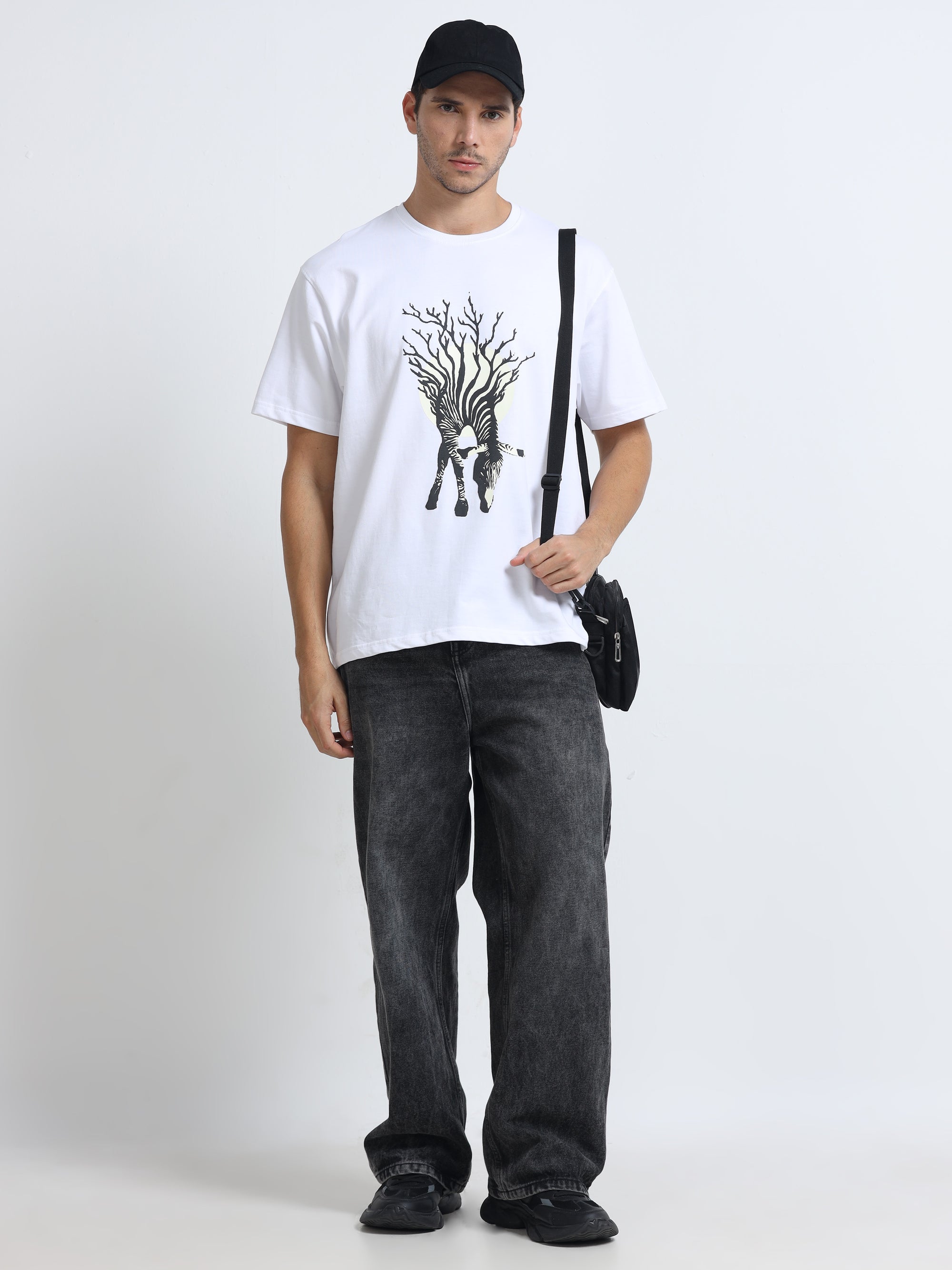 White Oversized Bio Wash Terry