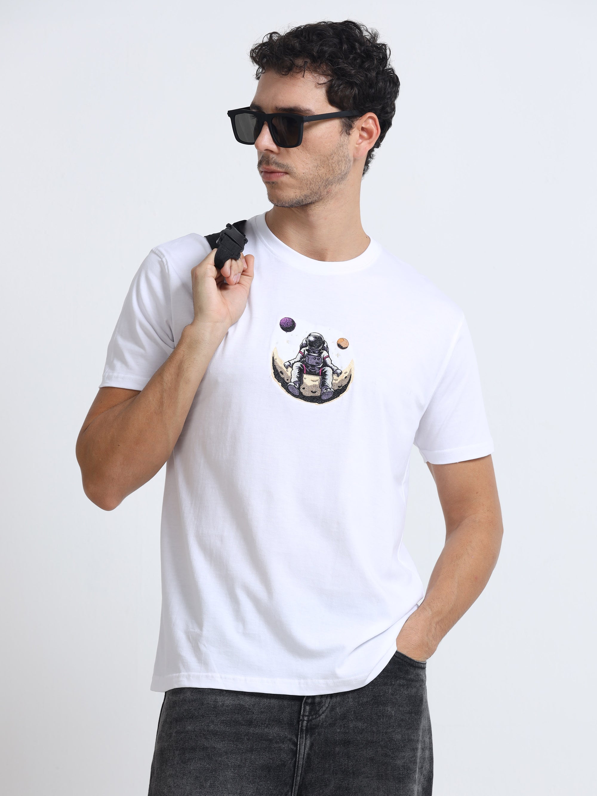 White Round Neck Bio Wash Single Jersey