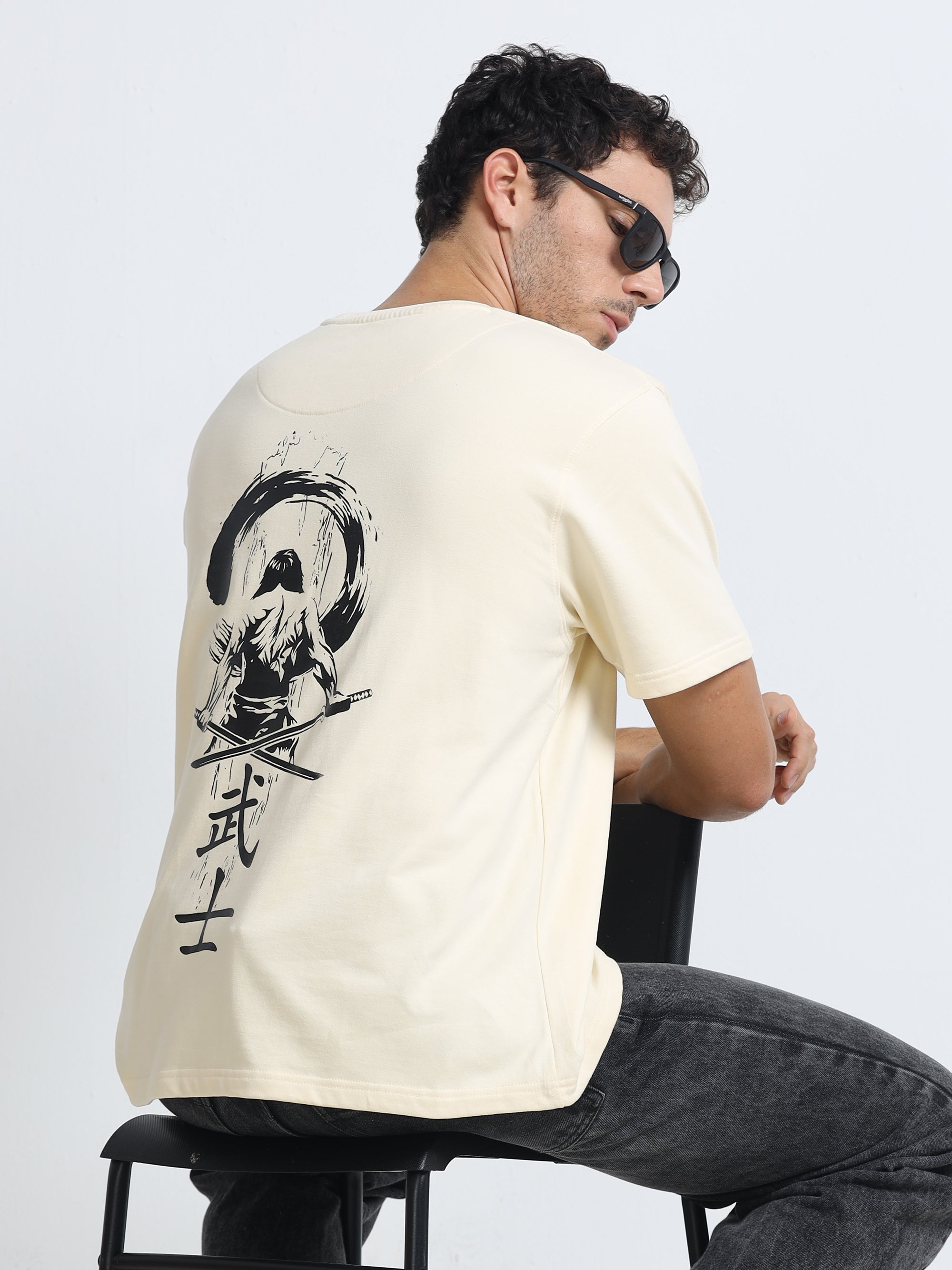 Cream Oversized Bio Wash Terry