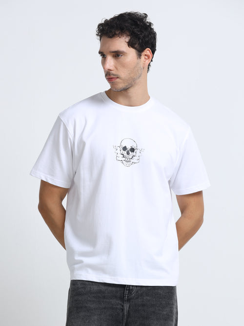 White Oversized Bio Wash Terry