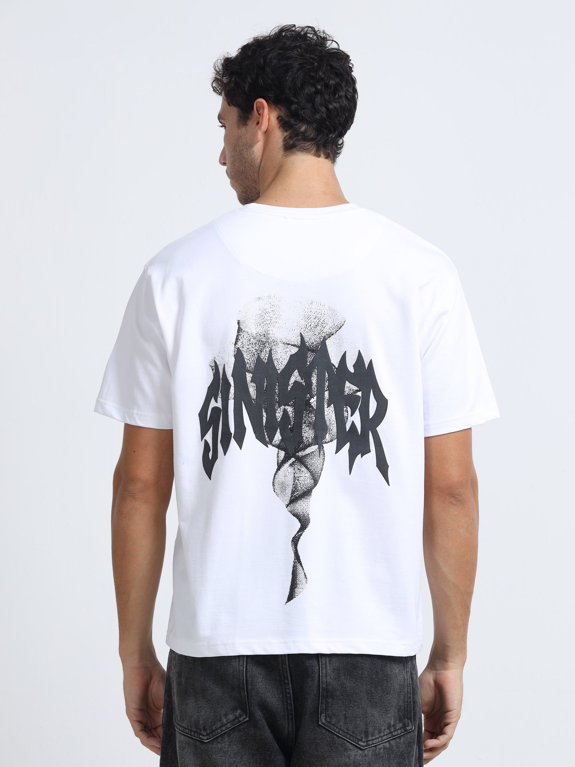 White Oversized Bio Wash Terry