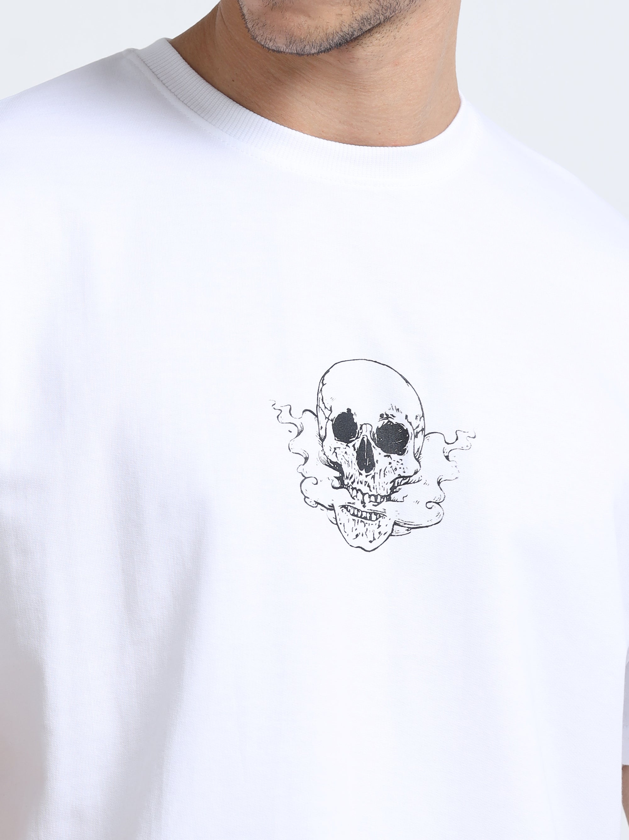 White Oversized Bio Wash Terry