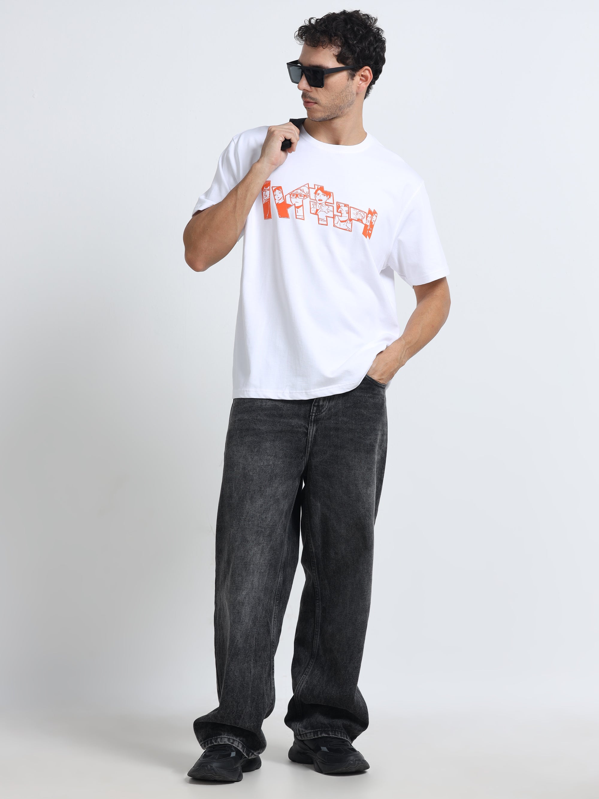 White Oversized Bio Wash Terry