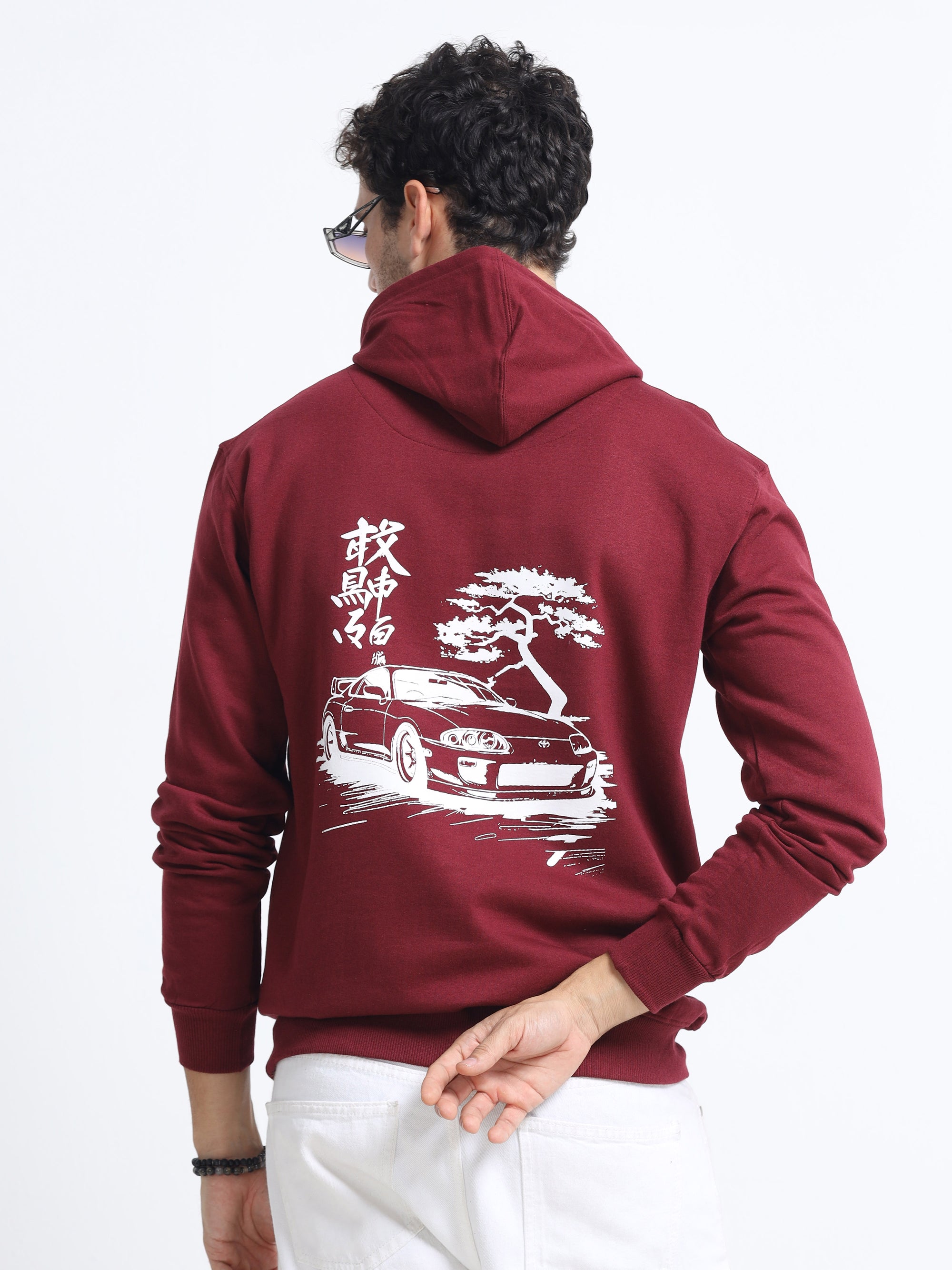 Maroon Hoodie Bio Wash Fleece