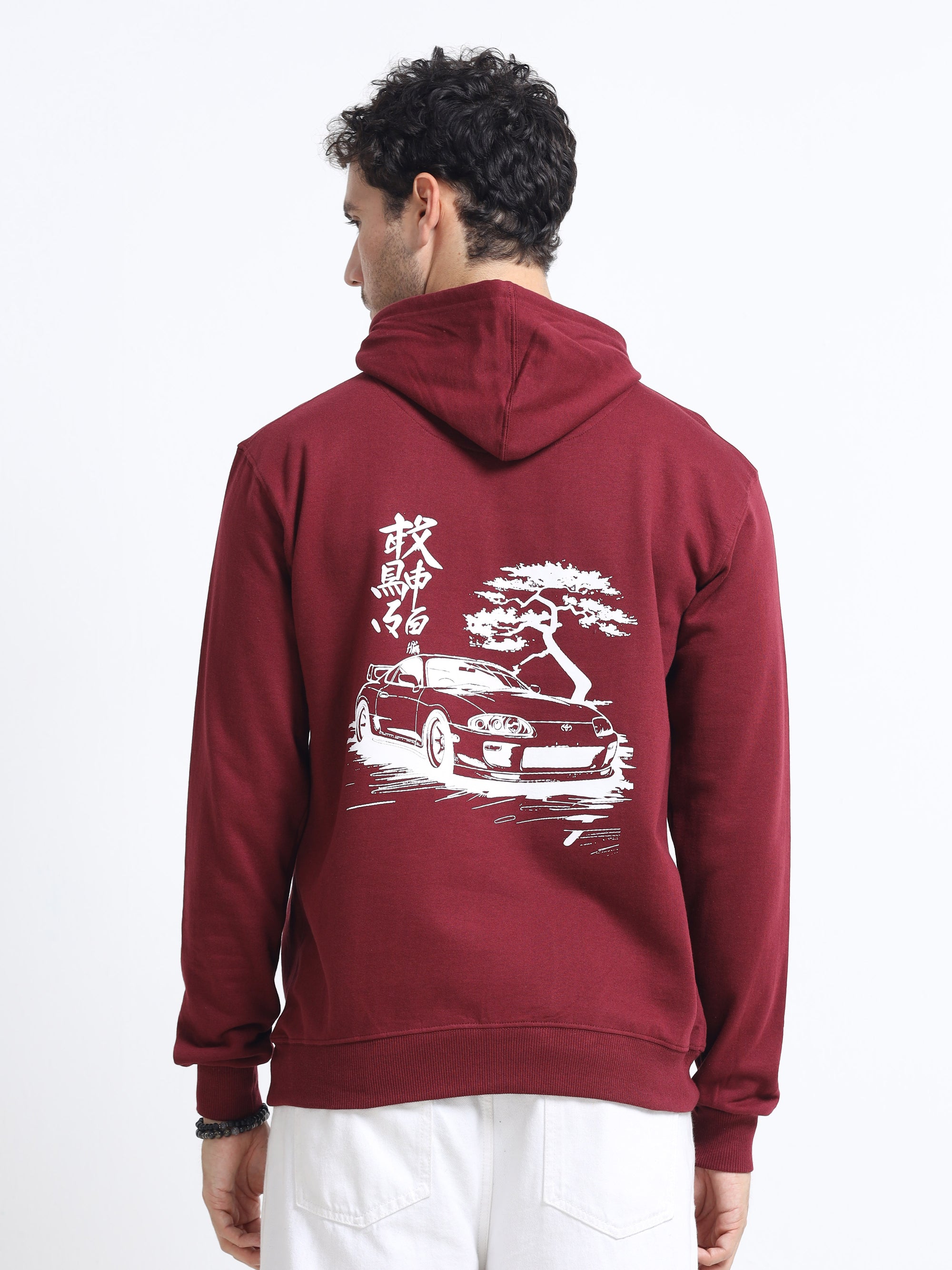 Maroon Hoodie Bio Wash Fleece