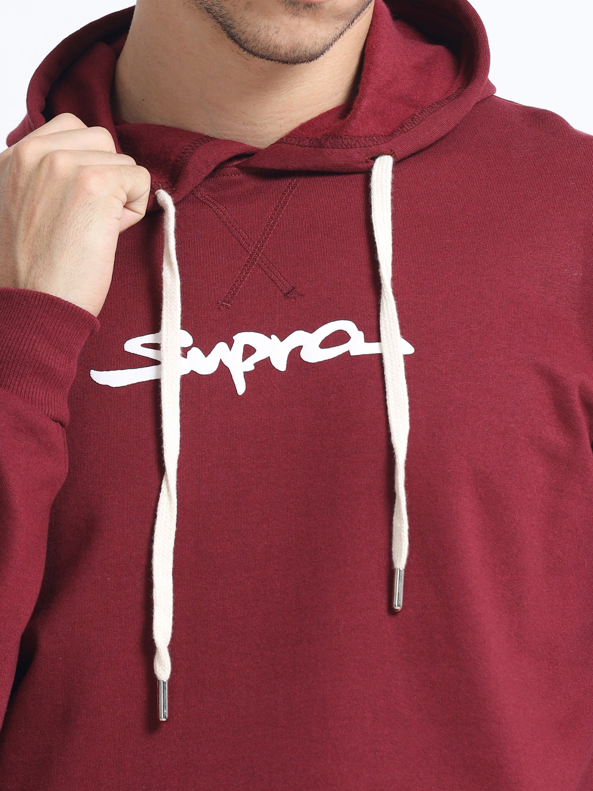 Maroon Hoodie Bio Wash Fleece