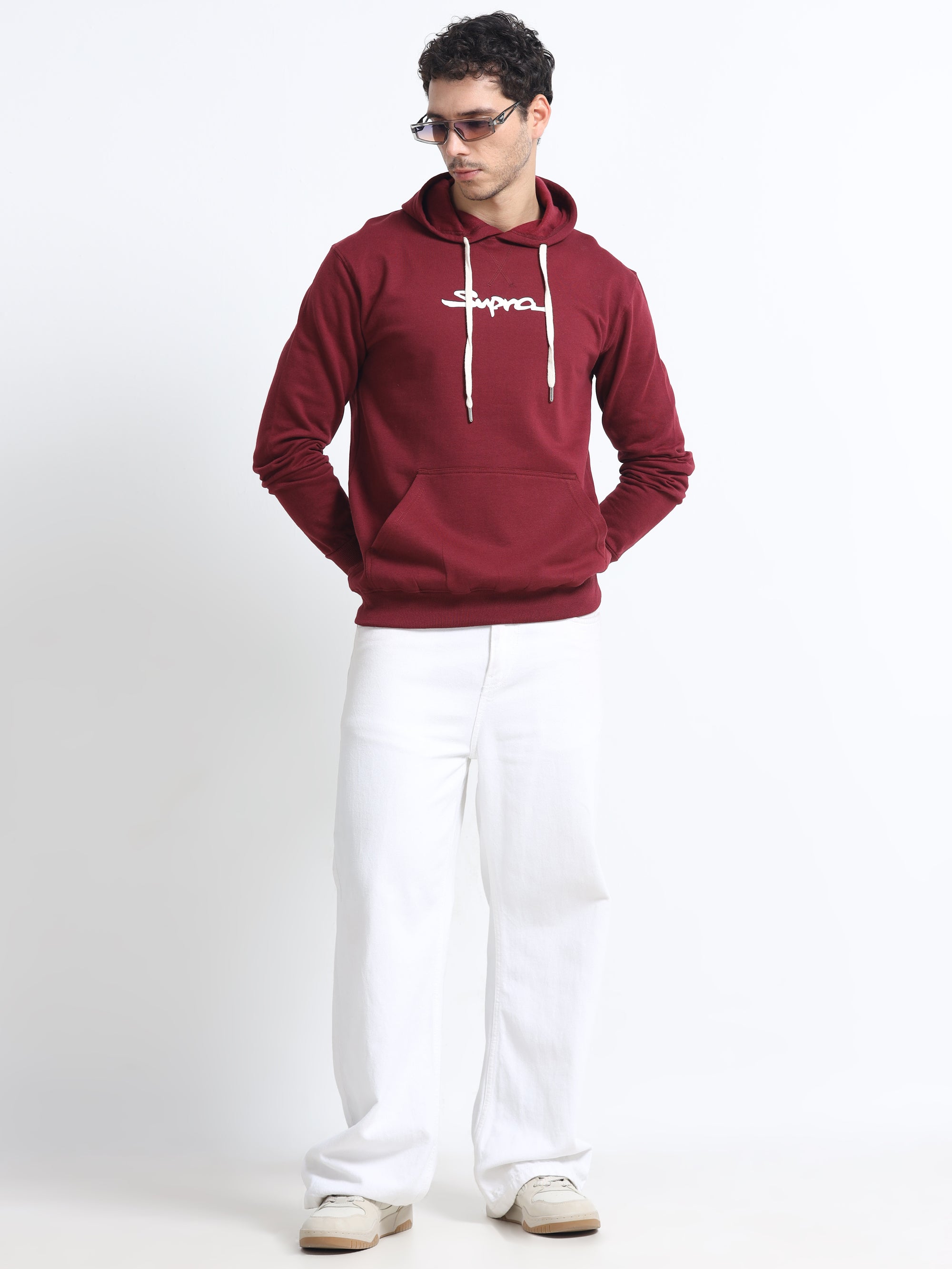 Maroon Hoodie Bio Wash Fleece