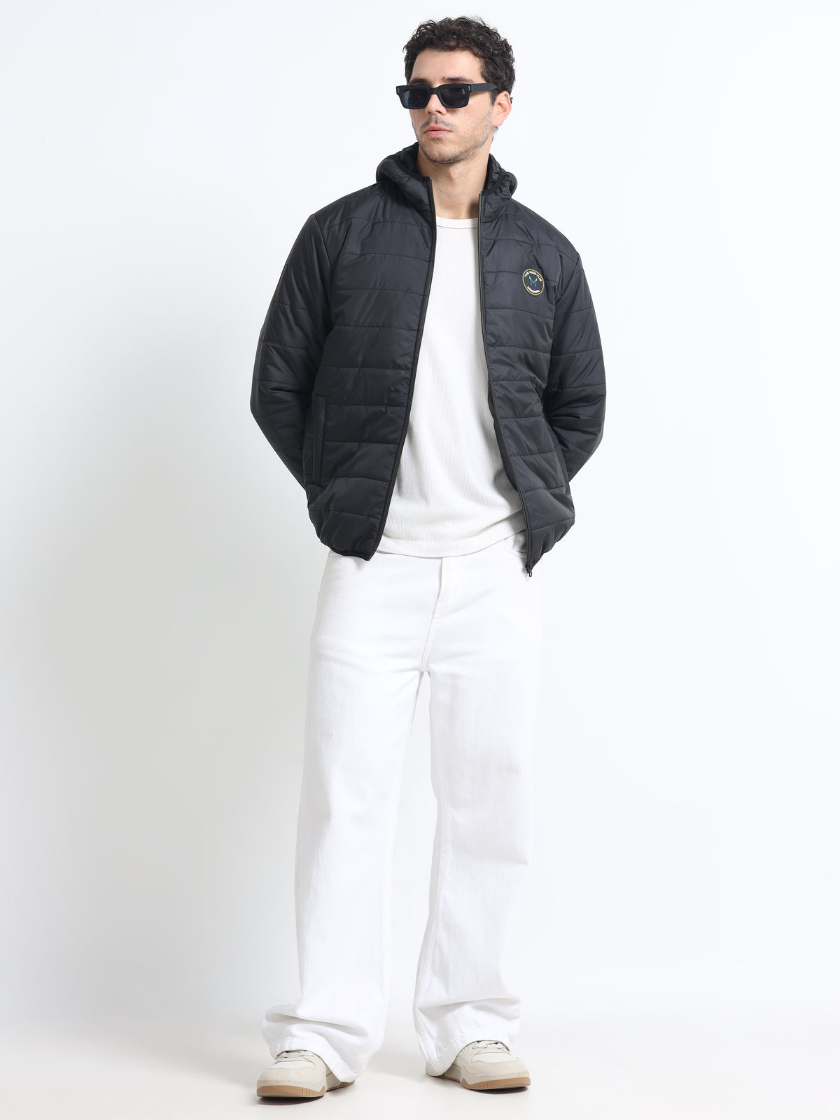 Polyester Jacket Example Black Polyester Jacket - Lightweight & Durable Outerwear – Mode View