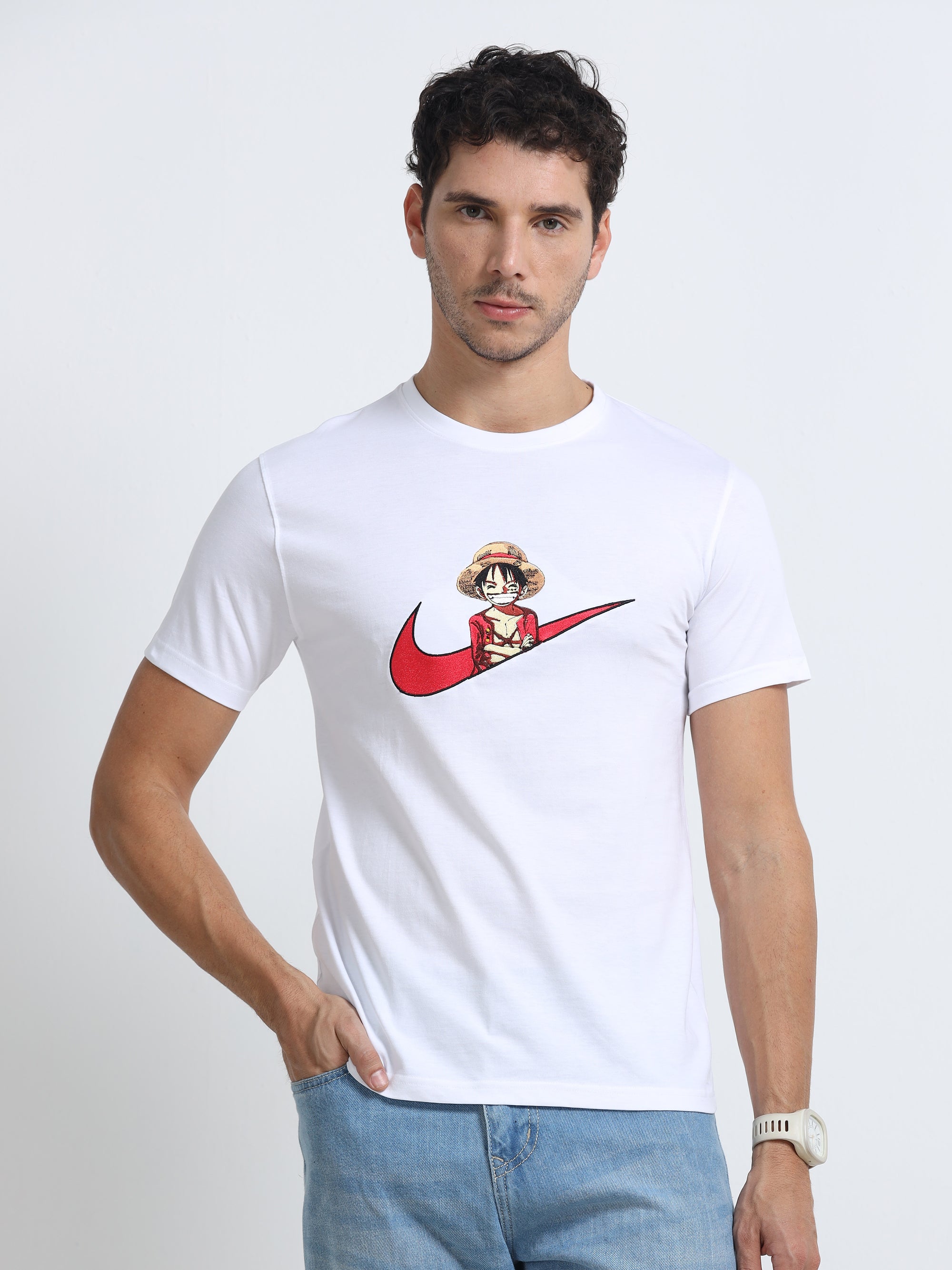 White Round Neck Bio Wash Single Jersey