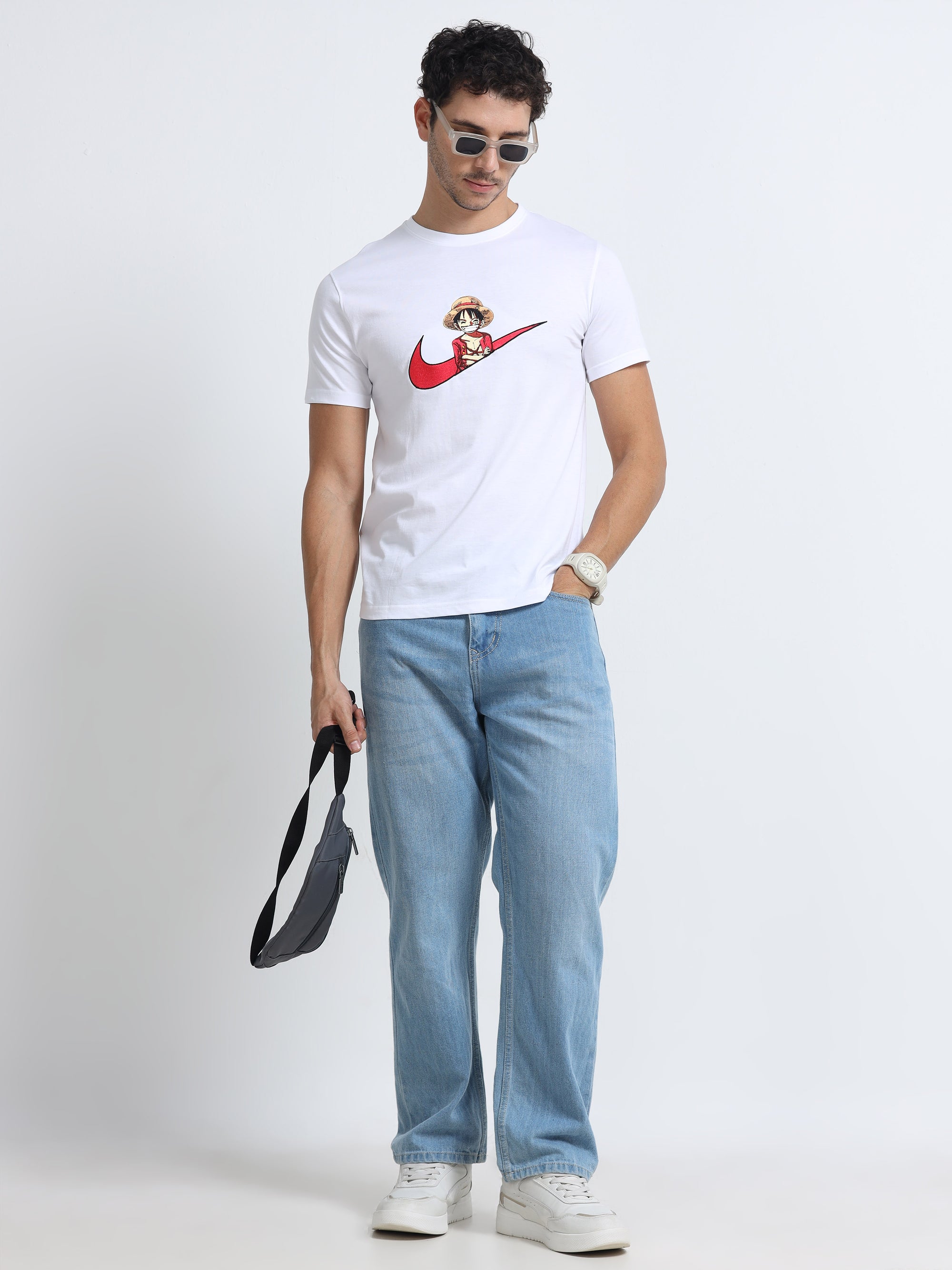 White Round Neck Bio Wash Single Jersey