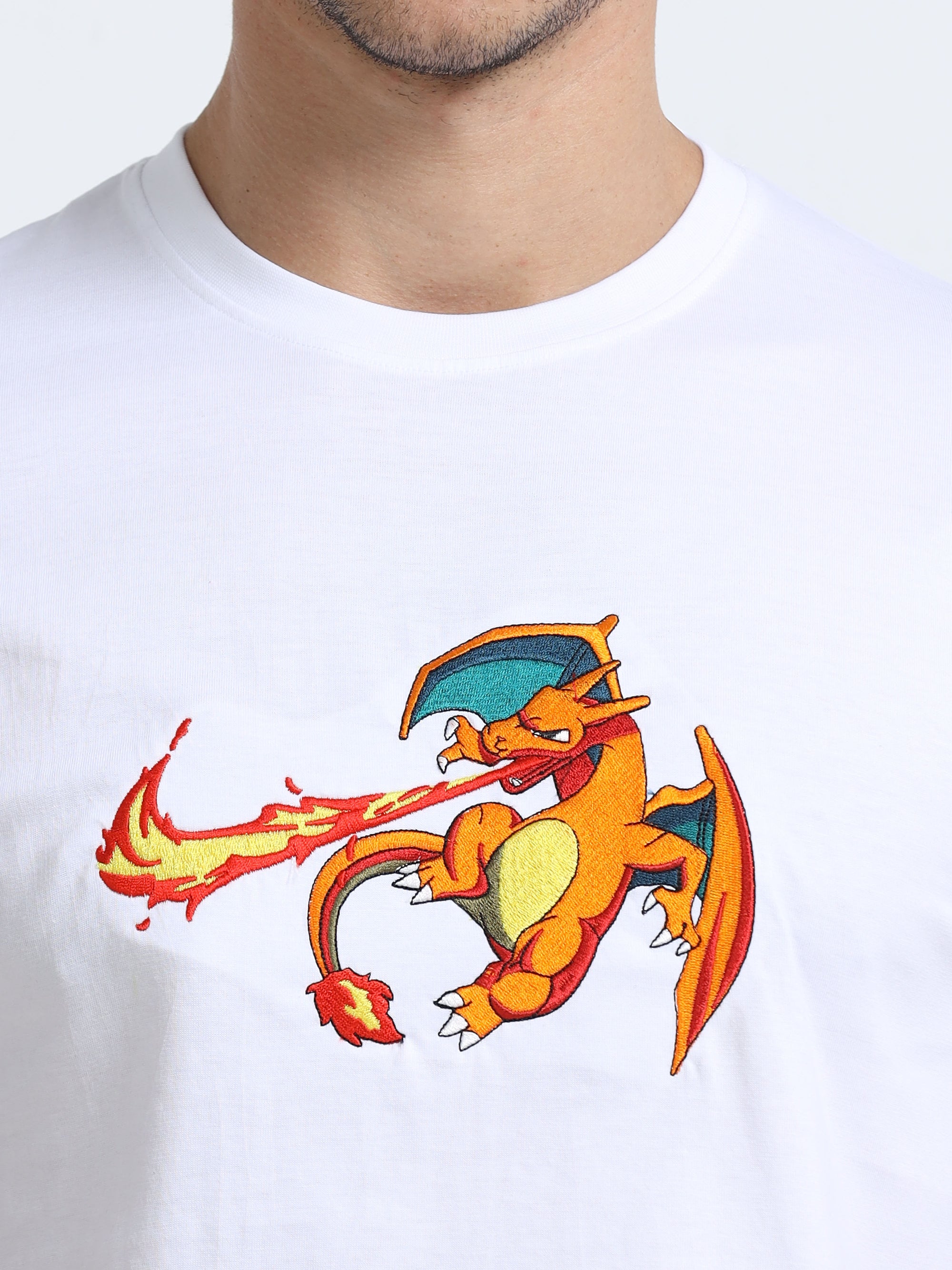 White Round Neck Bio Wash Single Jersey