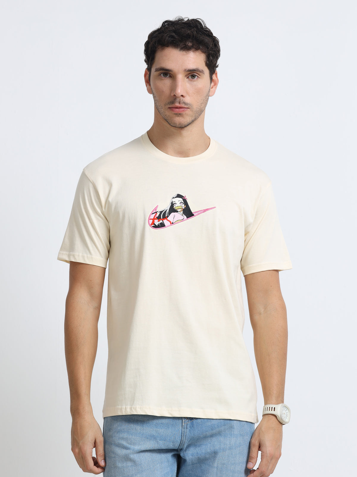 White Round Neck Bio Wash Single Jersey